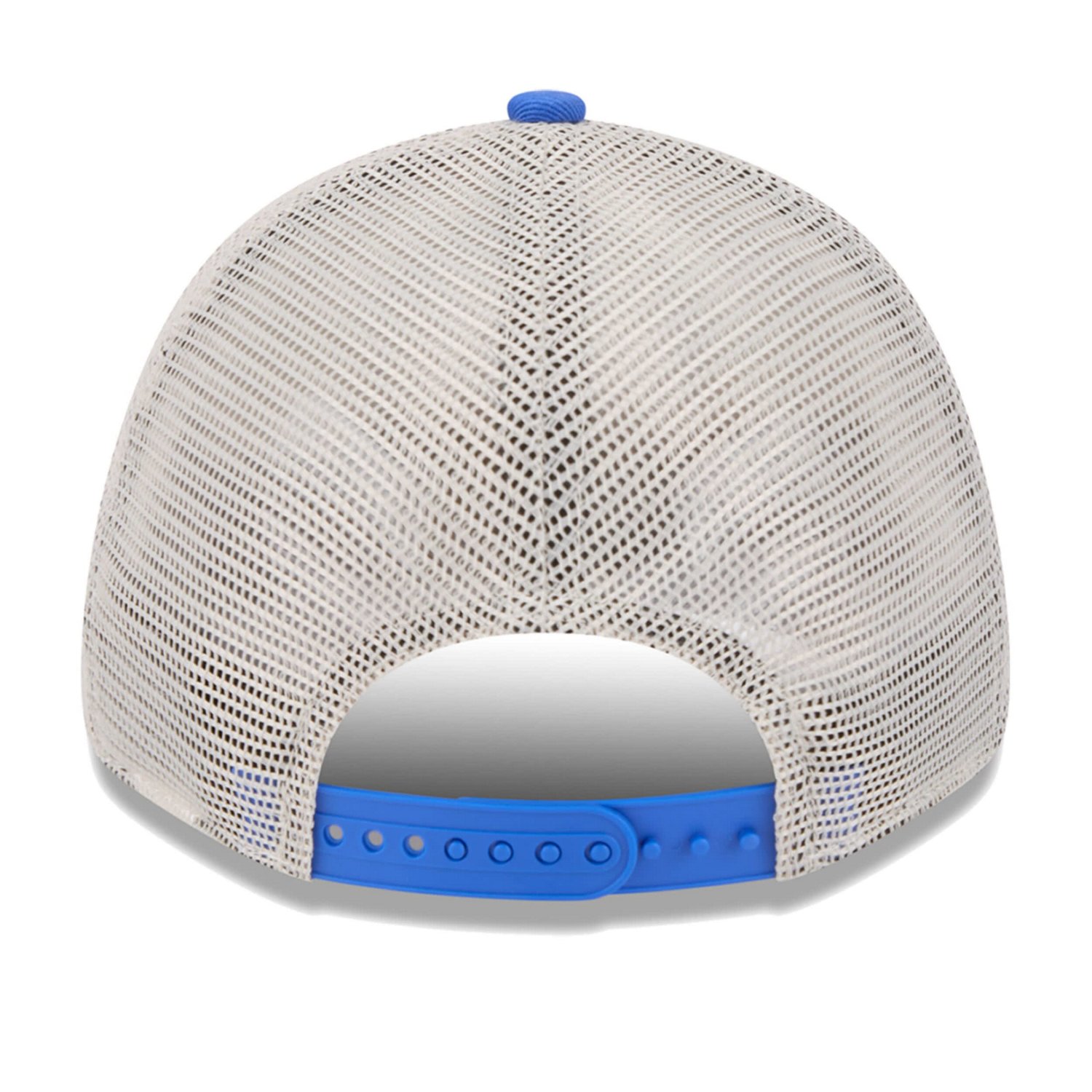 New Era Blue Dallas Mavericks Throwback Patch Trucker 9FORTY Adjustable Hat