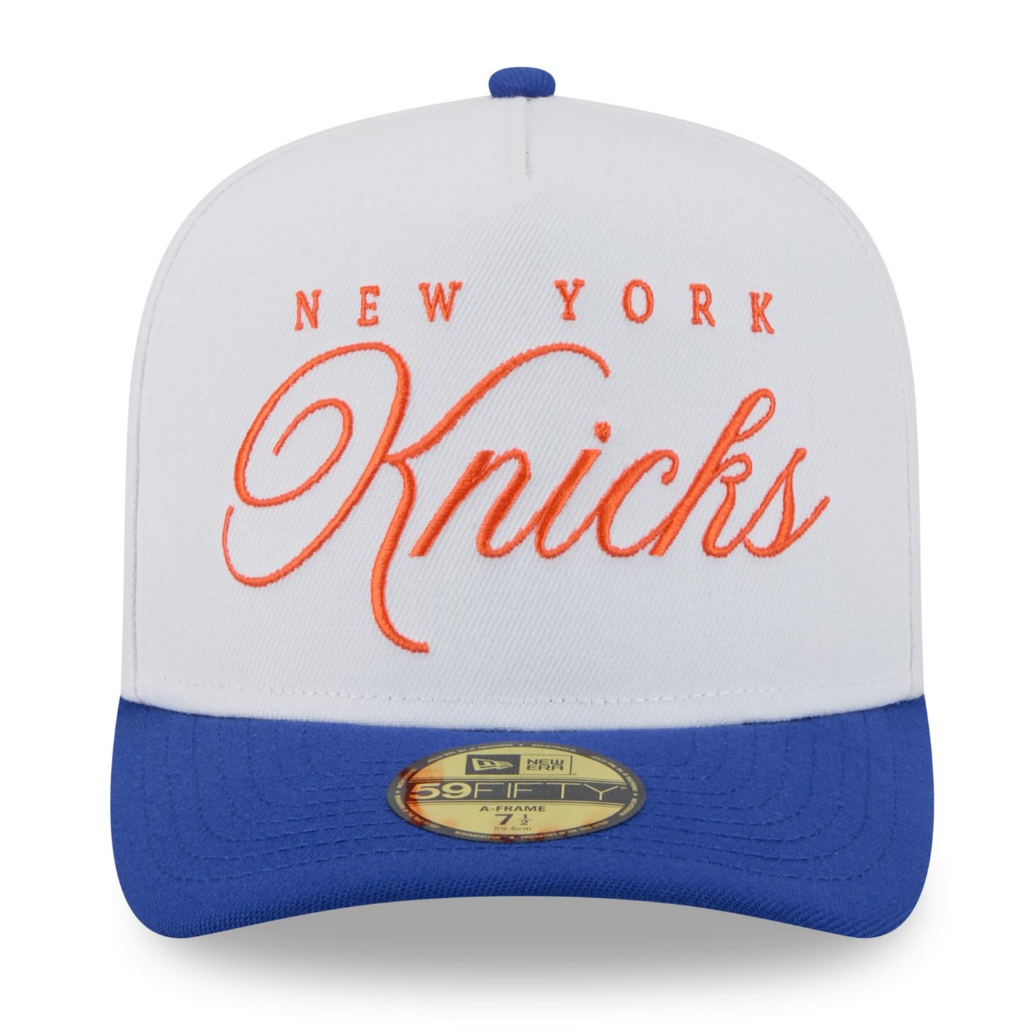 New Era Blue New York Knicks 2025 NBA Draft A-Frame 59FIFTY Fitted Hat - view number 2
