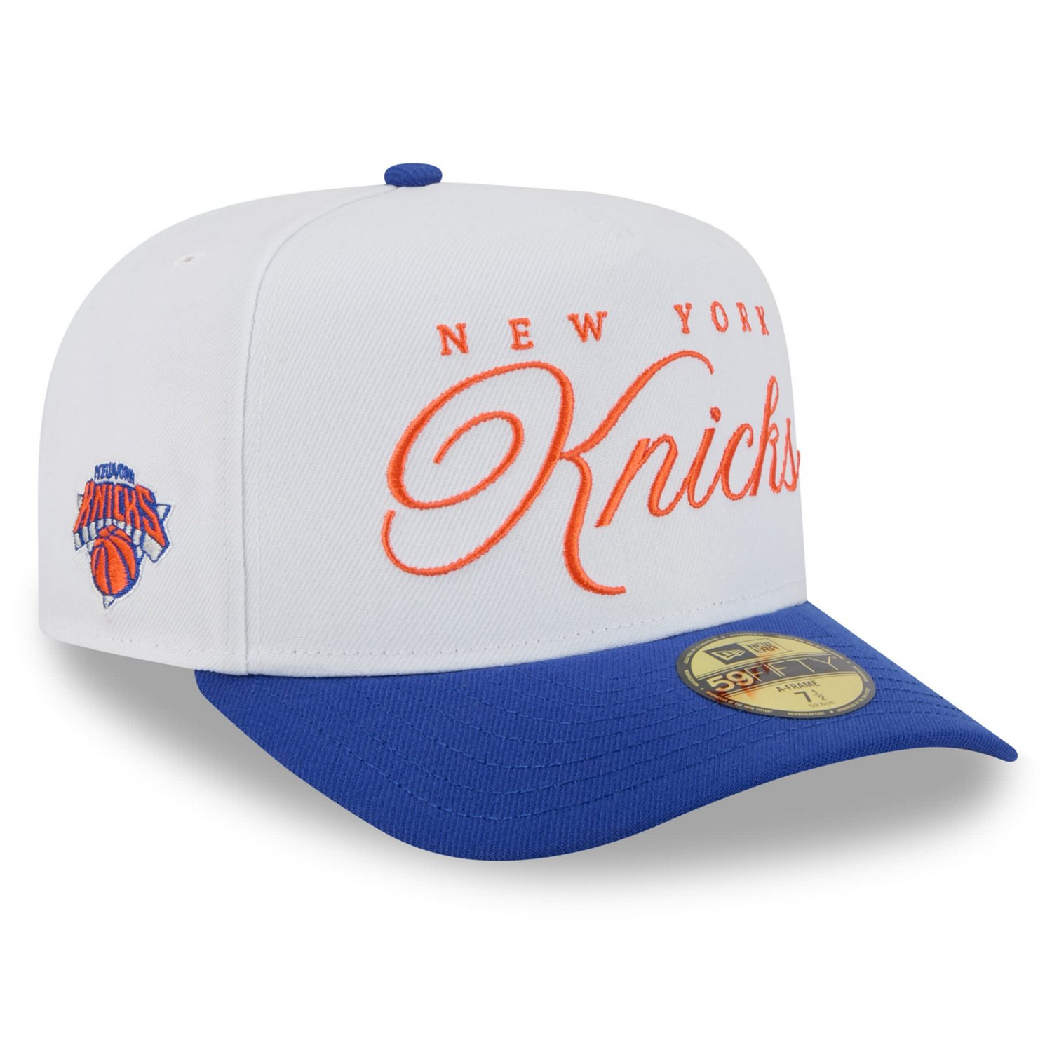 New Era Blue New York Knicks 2025 NBA Draft A-Frame 59FIFTY Fitted Hat