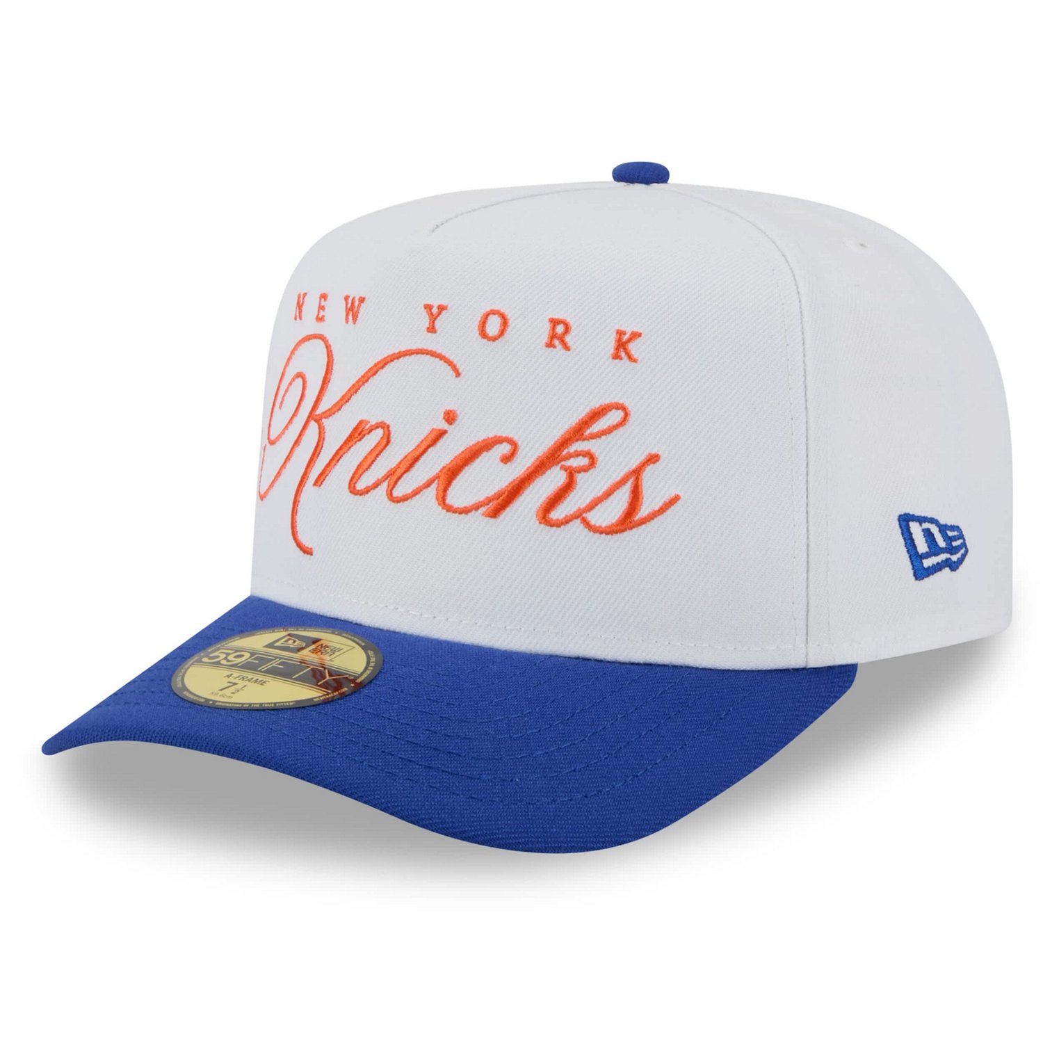 New Era Blue New York Knicks 2025 NBA Draft A-Frame 59FIFTY Fitted Hat - view number 3