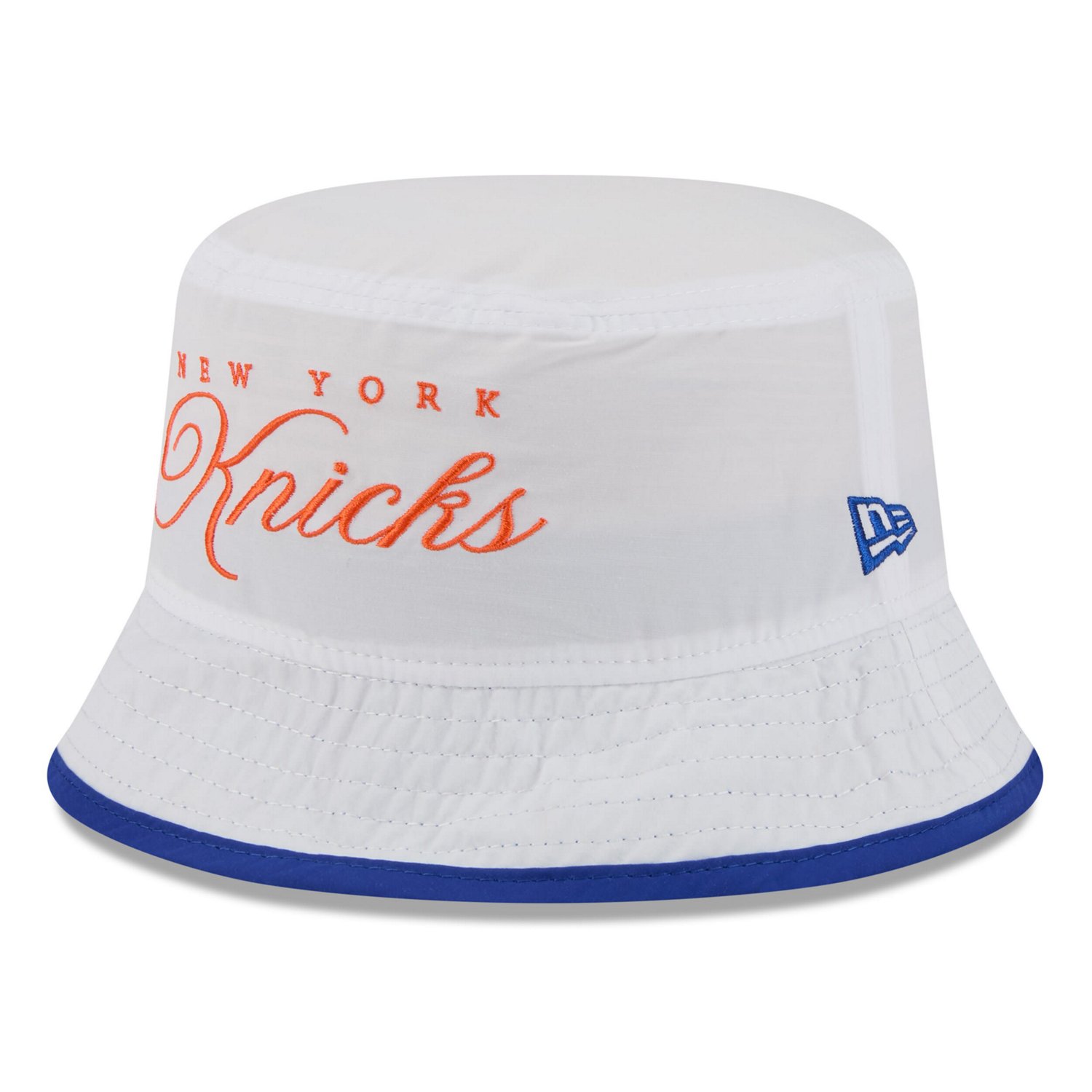 New Era Blue New York Knicks 2025 NBA Draft Nylon Bucket Hat - view number 3