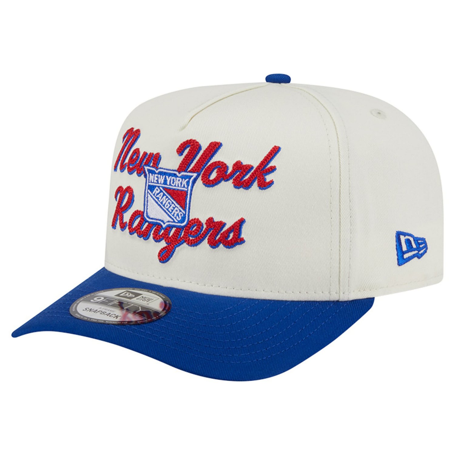 New Era Blue New York Rangers Chainstitch 9FIFTY A-Frame Snapback Hat - view number 1