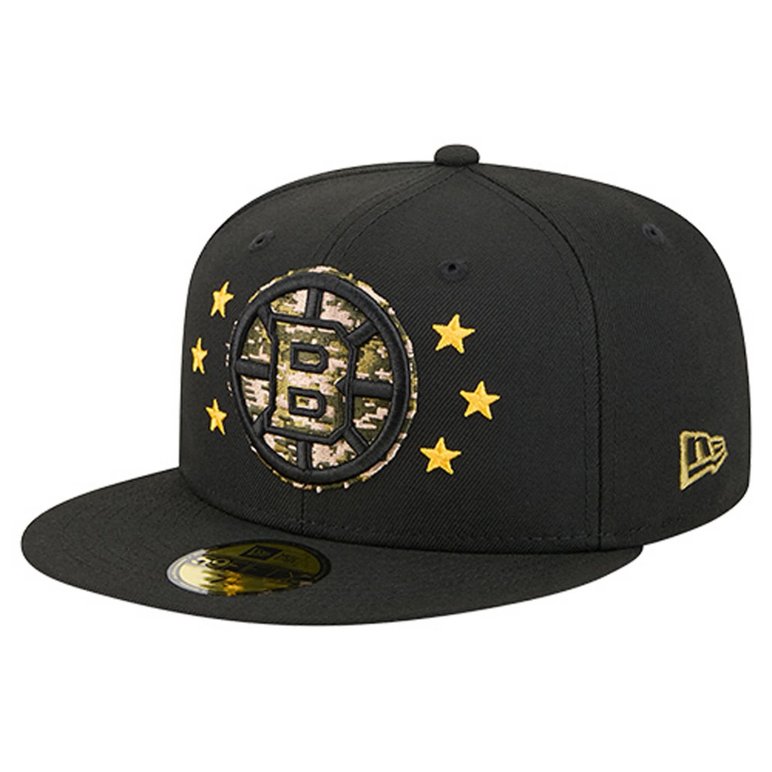 New Era Boston Bruins Military Appreciation Digital Camo Stars 59FIFTY Fitted Hat - view number 3