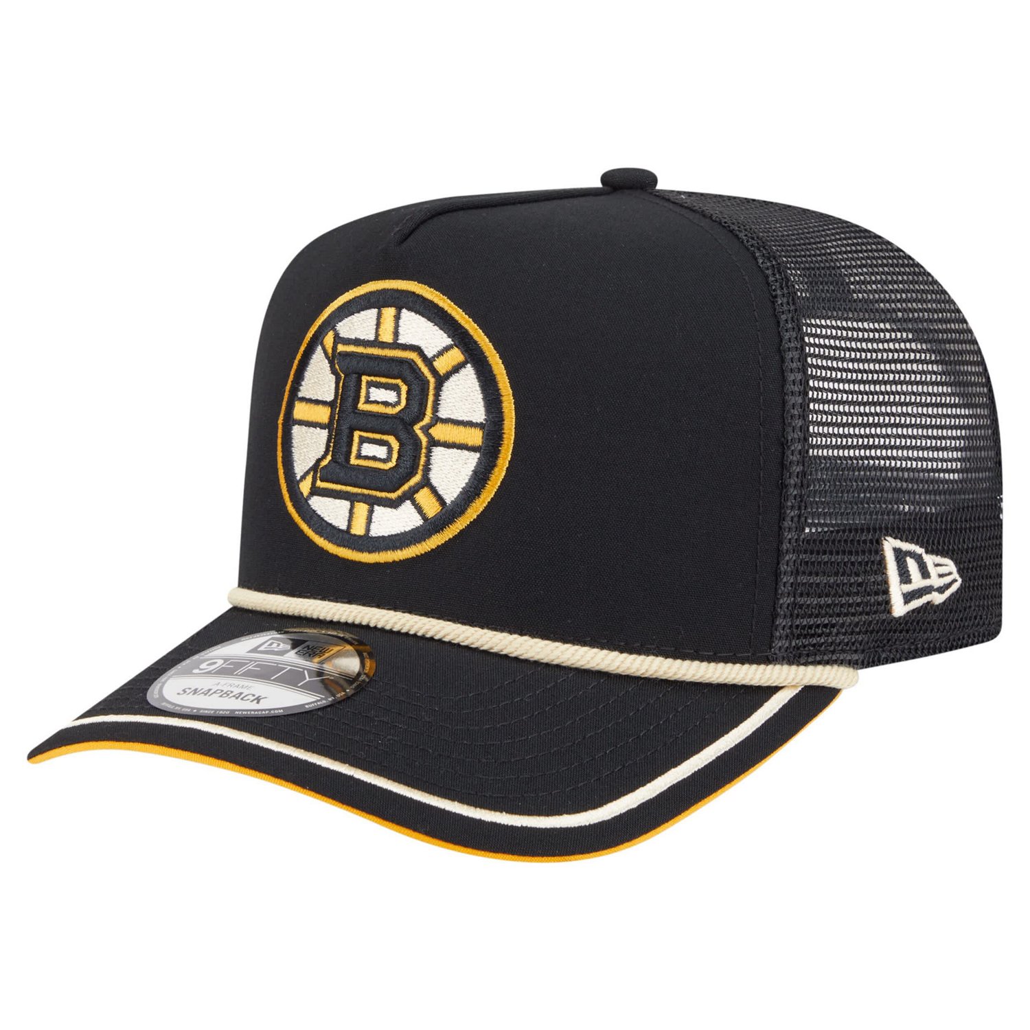 New Era Boston Bruins Vintage Team Rope A-Frame 9FIFTY Snapback Hat