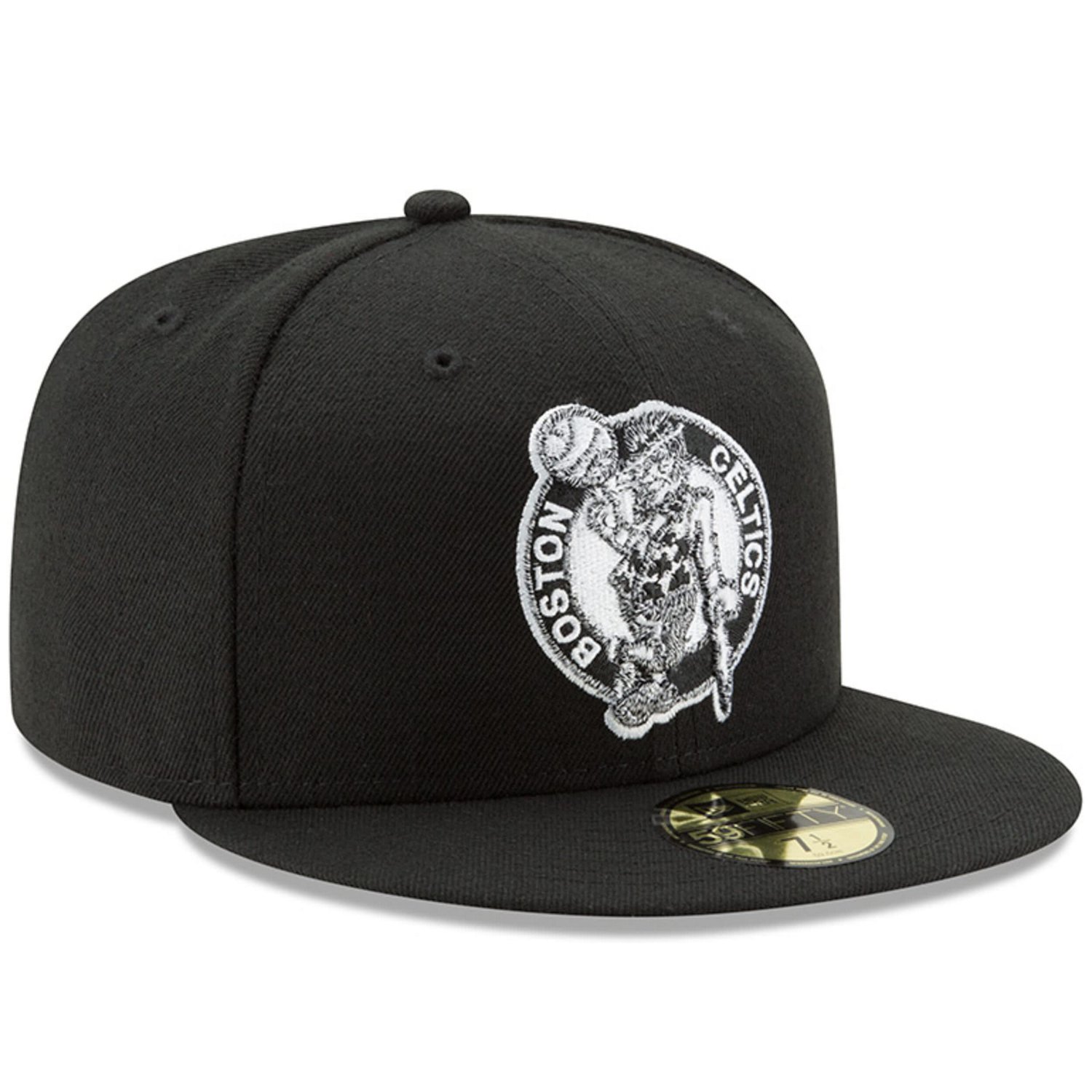 New Era Boston Celtics  White Logo 59FIFTY Fitted Hat - view number 3