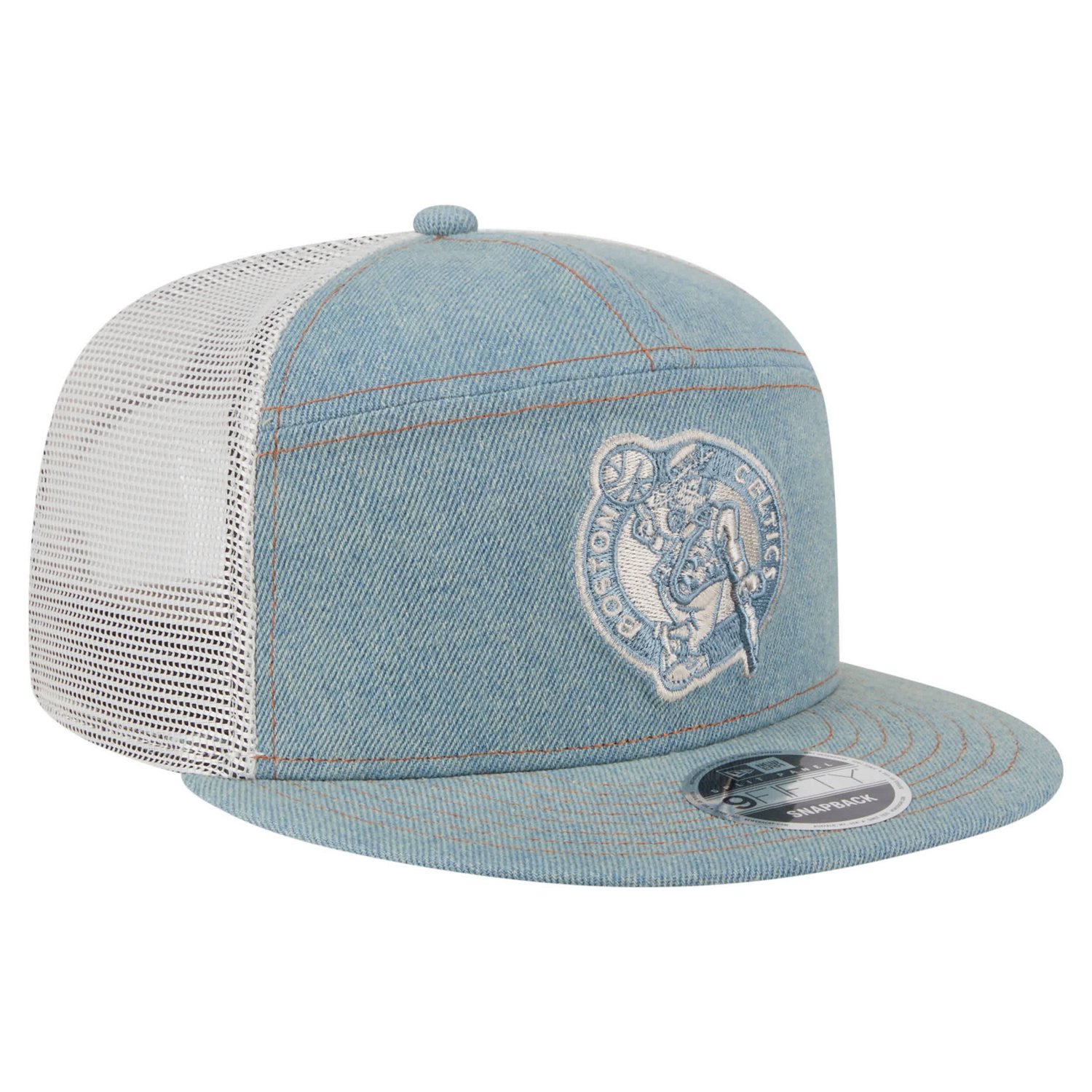 New Era Boston Celtics Adventure Split Panel 9FIFTY Snapback Trucker Hat