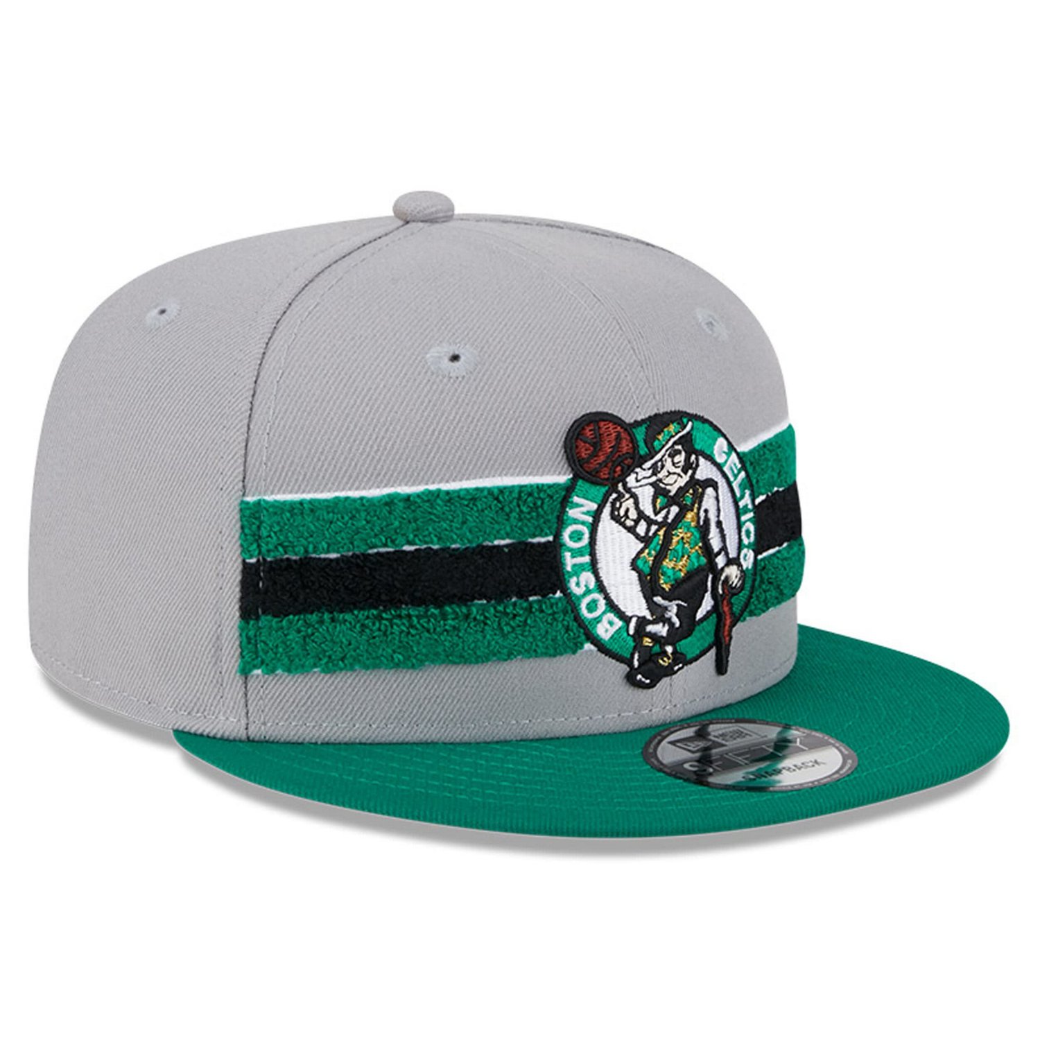 New Era Boston Celtics Chenille Band 9FIFTY Snapback Hat - view number 2