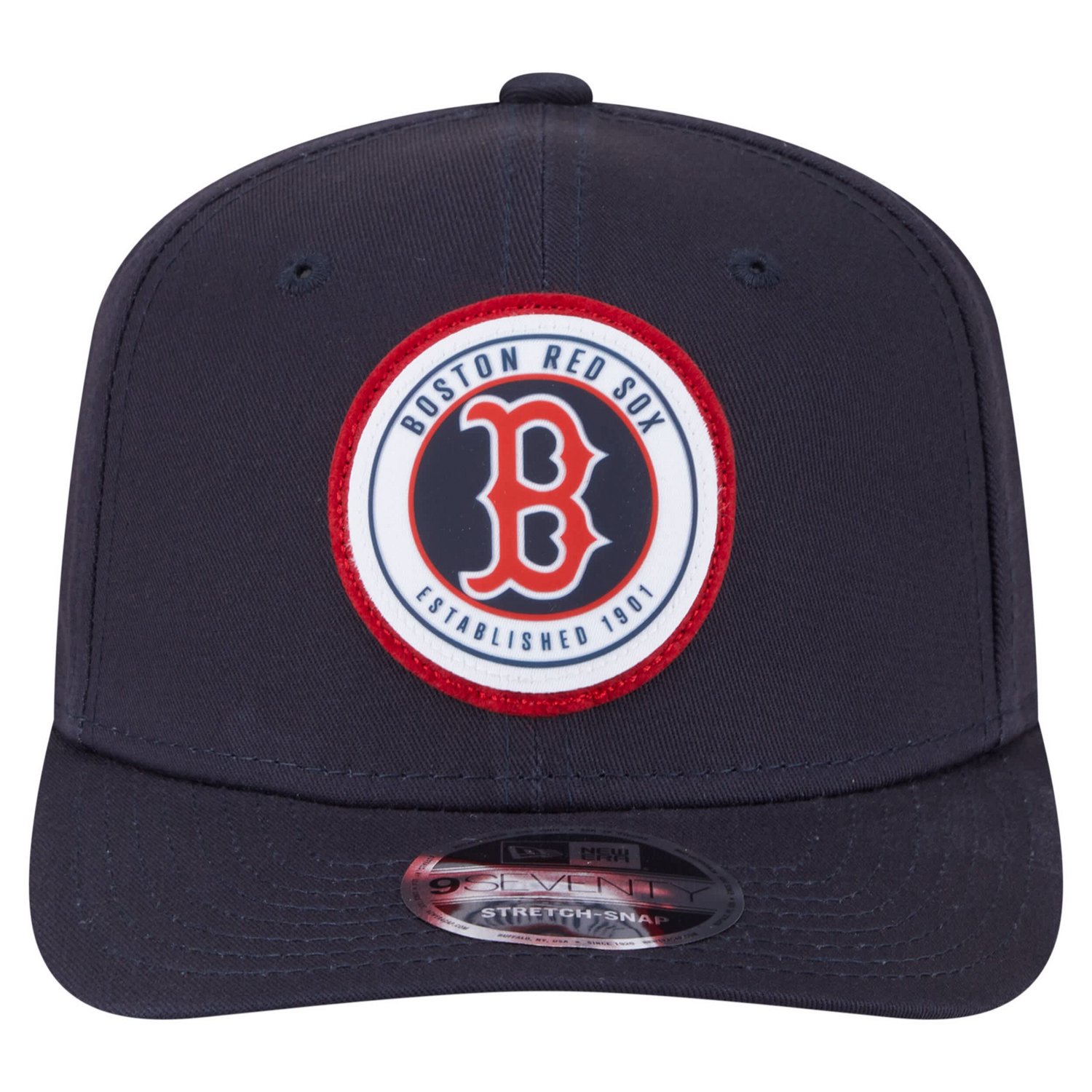 New Era Boston Red Sox Circle Patch 9SEVENTY Stretch-Snap Hat - view number 2