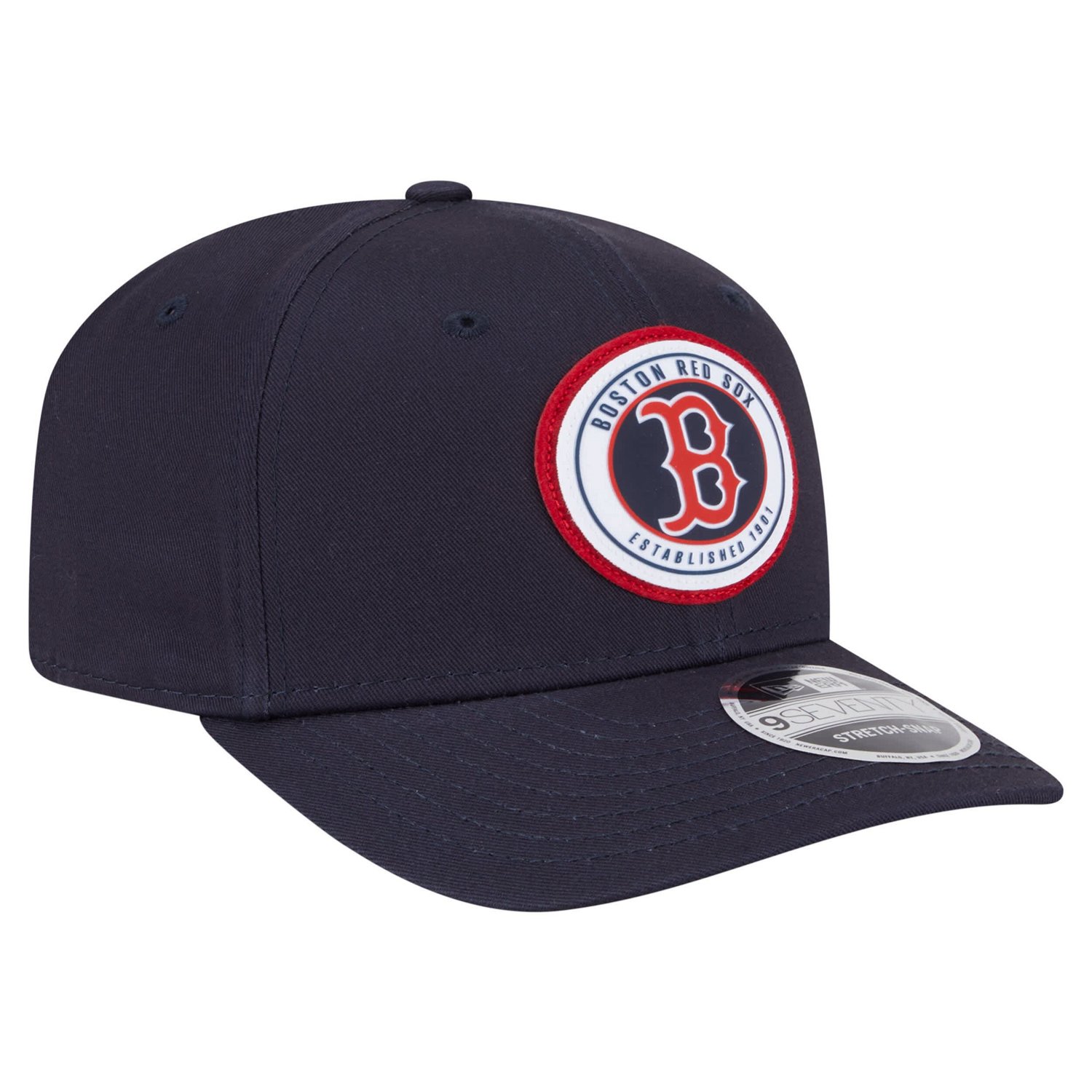New Era Boston Red Sox Circle Patch 9SEVENTY Stretch-Snap Hat - view number 3