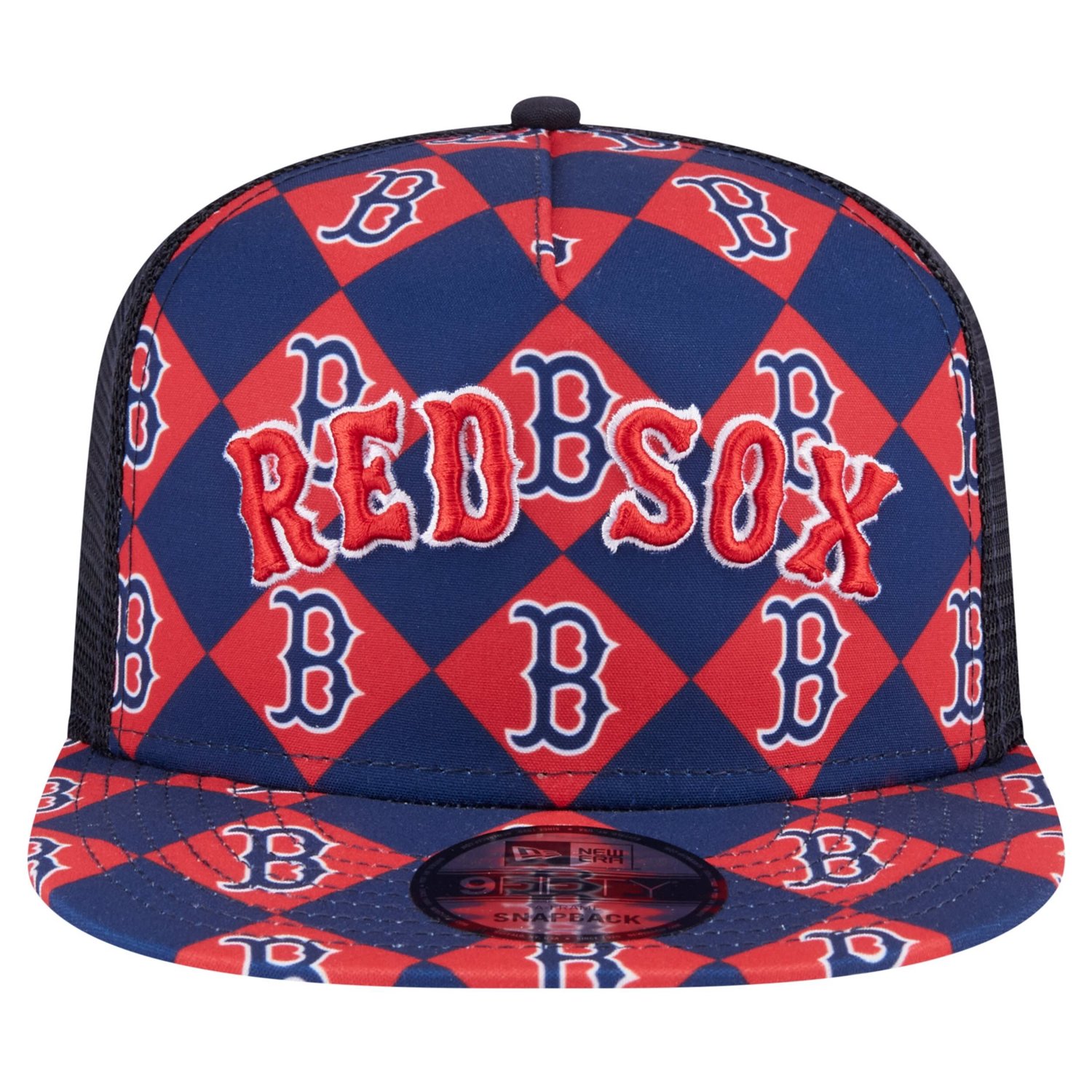 New Era Boston Red Sox Seeing Diamonds A-Frame Trucker 9FIFTY Snapback Hat - view number 2