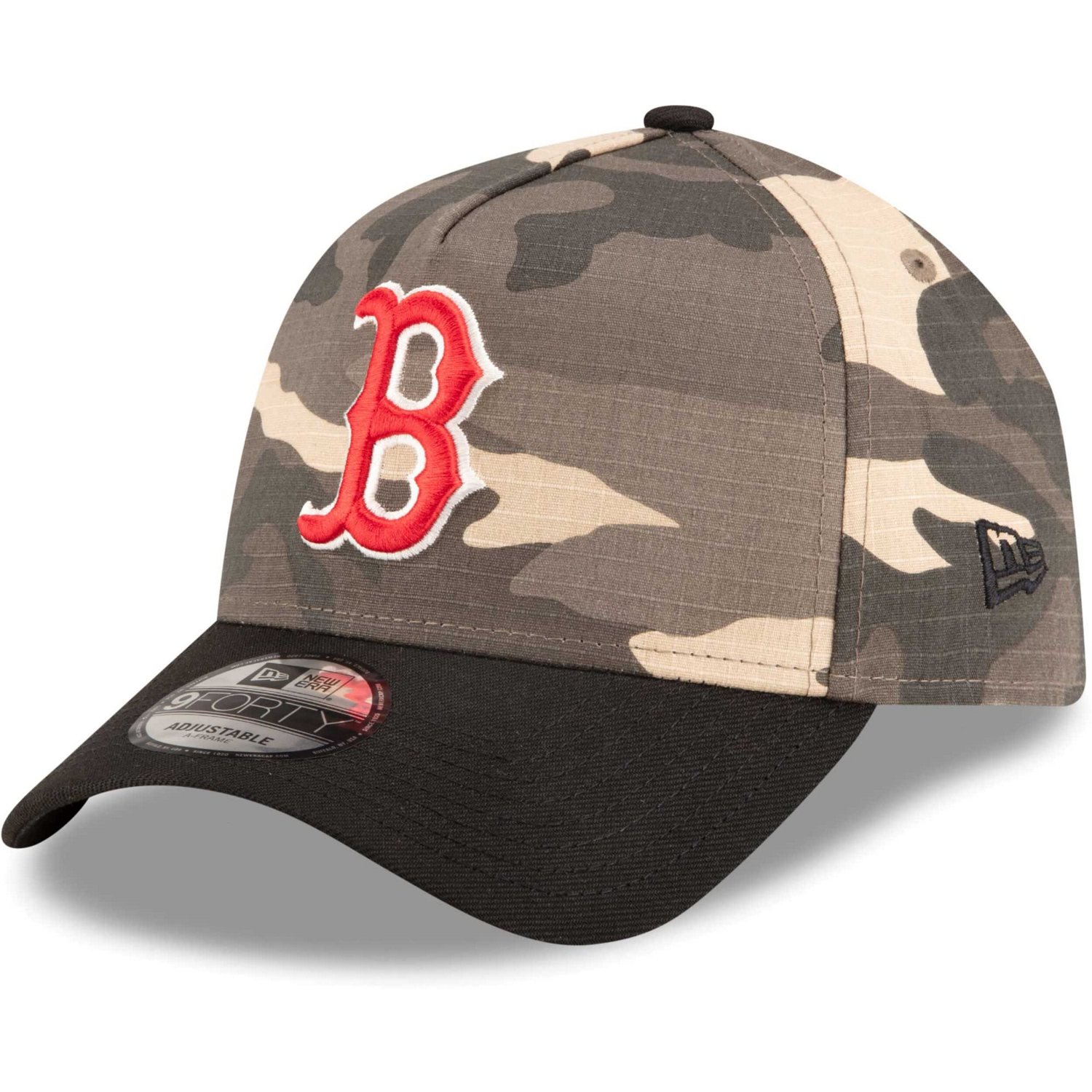 New Era Boston Sox Crown A-Frame 9FORTY Adjustable Hat - view number 3