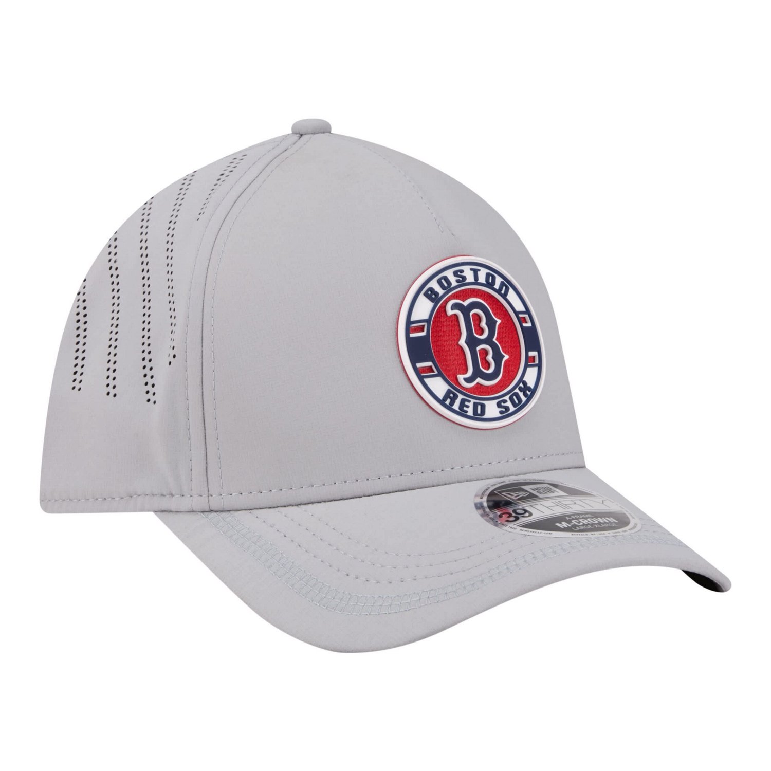 New Era Boston Sox Patch 39THIRTY A-Frame M-Crown Perforated Flex Hat - view number 3