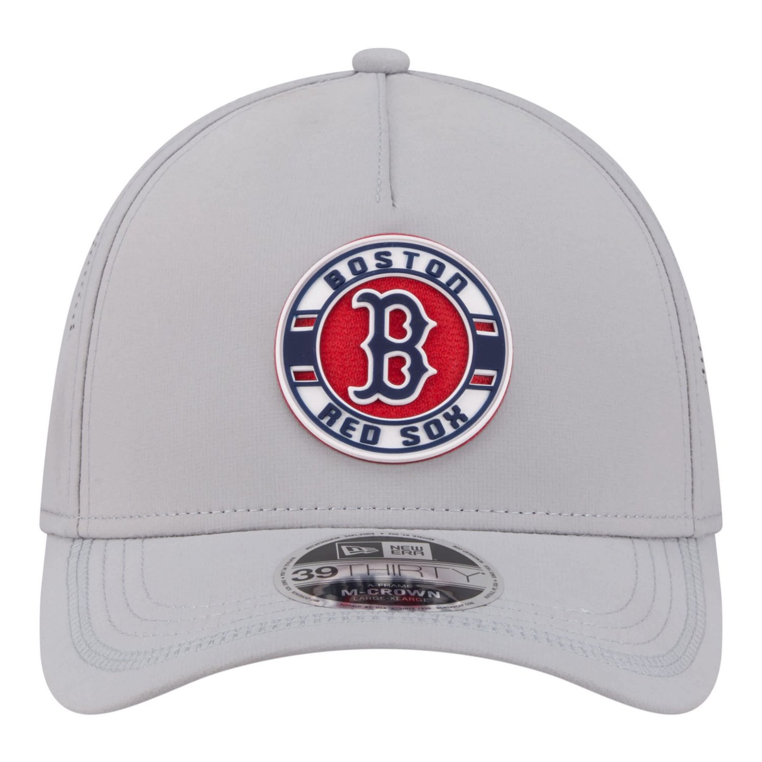 New Era Boston Sox Patch 39THIRTY A-Frame M-Crown Perforated Flex Hat - view number 2