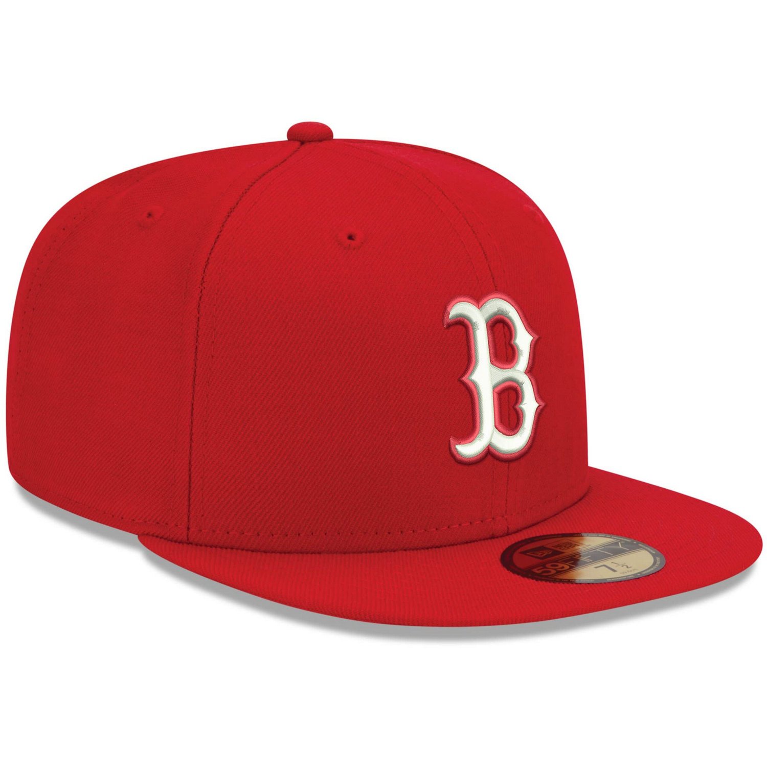 New Era Boston Sox White Logo 59FIFTY Fitted Hat - view number 3