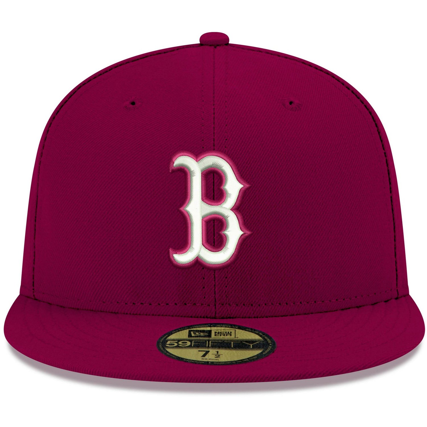 New Era Boston Sox White Logo 59FIFTY Fitted Hat