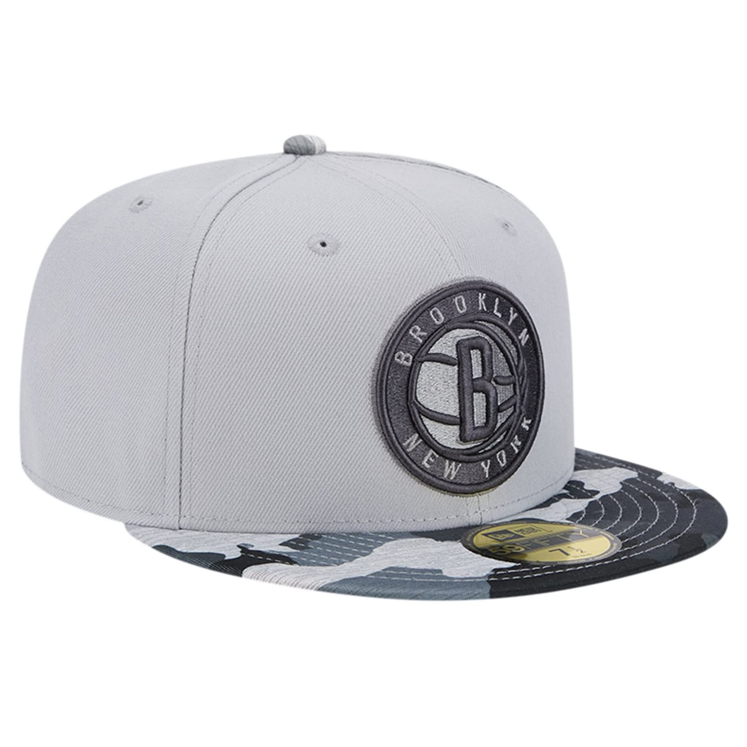 New Era Brooklyn Nets Active Color Camo Visor 59FIFTY Fitted Hat                                                                 - view number 3