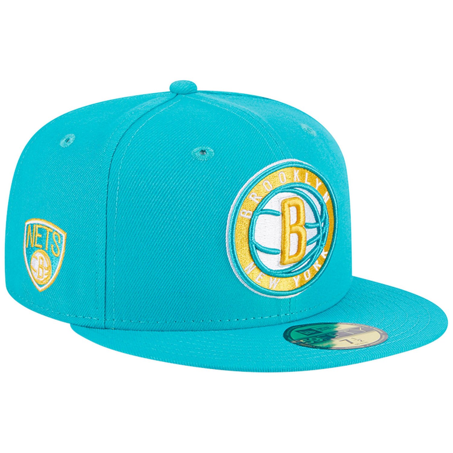 New Era Brooklyn Nets Breeze Grilled Yellow Undervisor 59FIFTY Fitted Hat