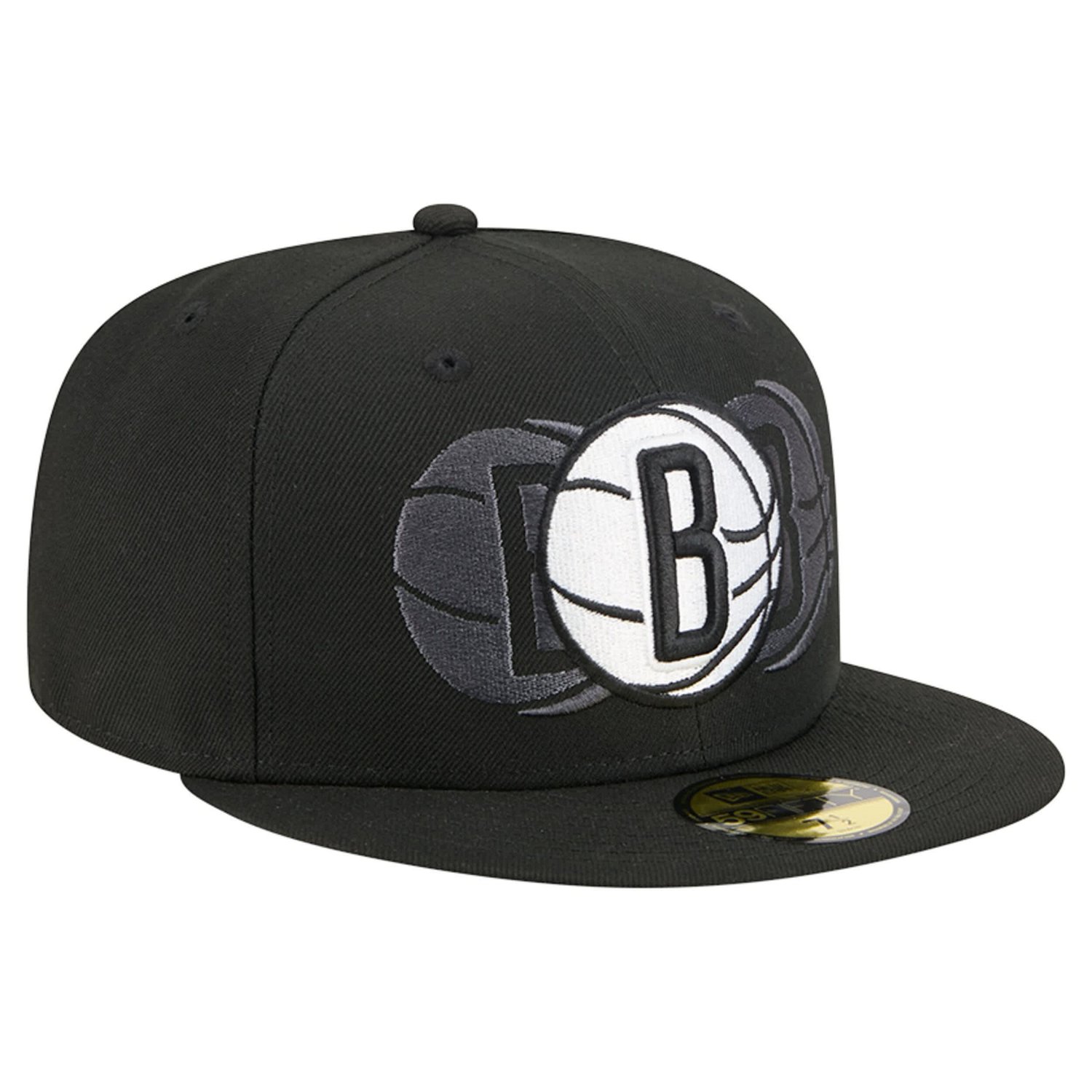 New Era Brooklyn Nets Tri-Hit 59Fifty Fitted Hat - view number 3