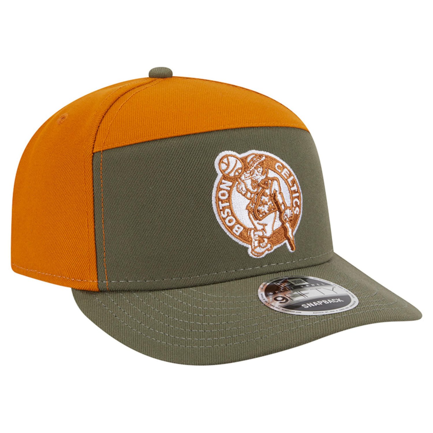 New Era Burnt Orange Boston Celtics Two-Tone Color Pack Split Panel 9FIFTY Adjustable Hat - view number 2