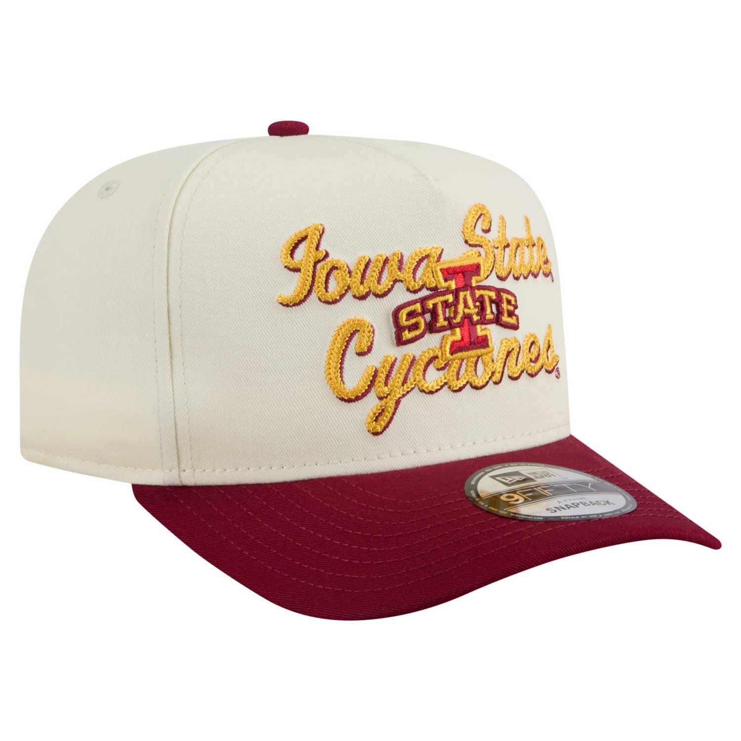New Era Cardinal Iowa State Cyclones Vintage Chainstitch 9FIFTY A-Frame Snapback Hat - view number 3
