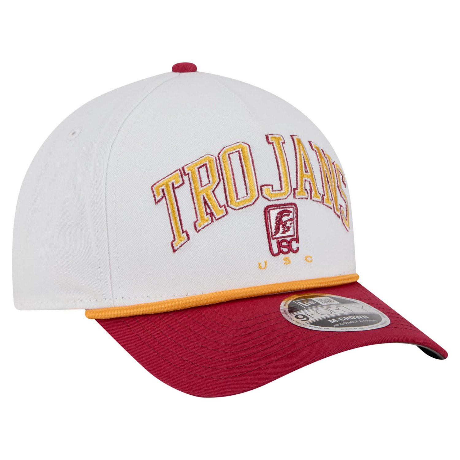 New Era Cardinal USC Trojans Arch Two-Tone Rope 9FORTY A-Frame M-Crown Adjustable Hat - view number 3