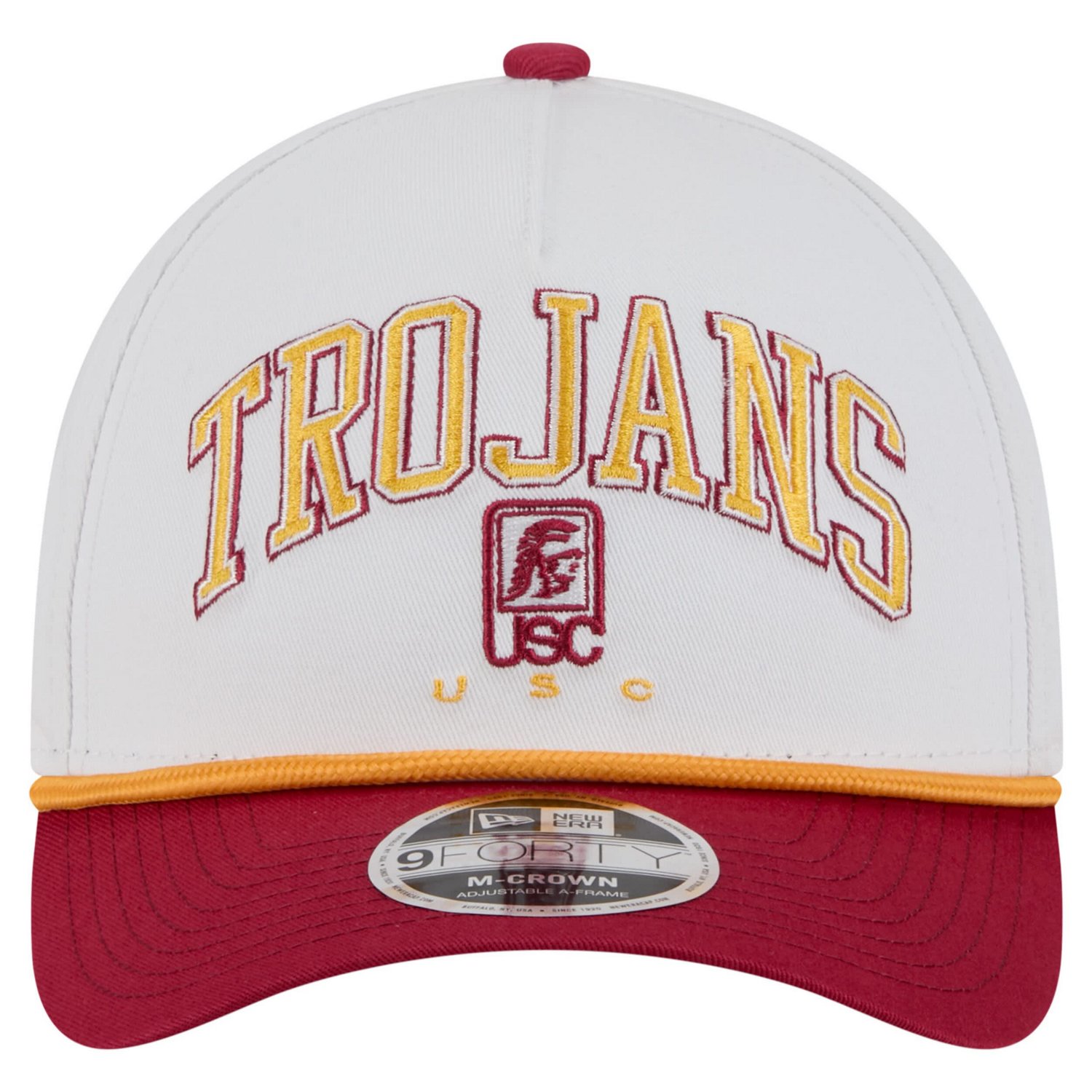 New Era Cardinal USC Trojans Arch Two-Tone Rope 9FORTY A-Frame M-Crown Adjustable Hat - view number 2