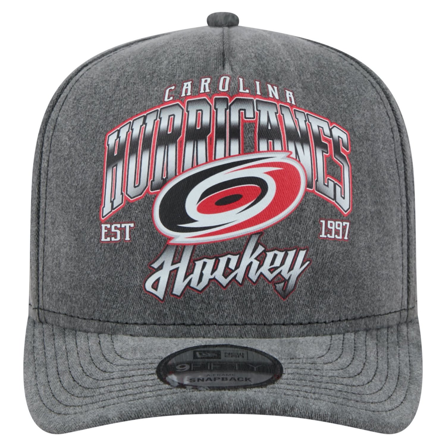 New Era Carolina Hurricanes Throwback Washed A-Frame Pre-Curved 9FIFTY Snapback Hat - view number 2