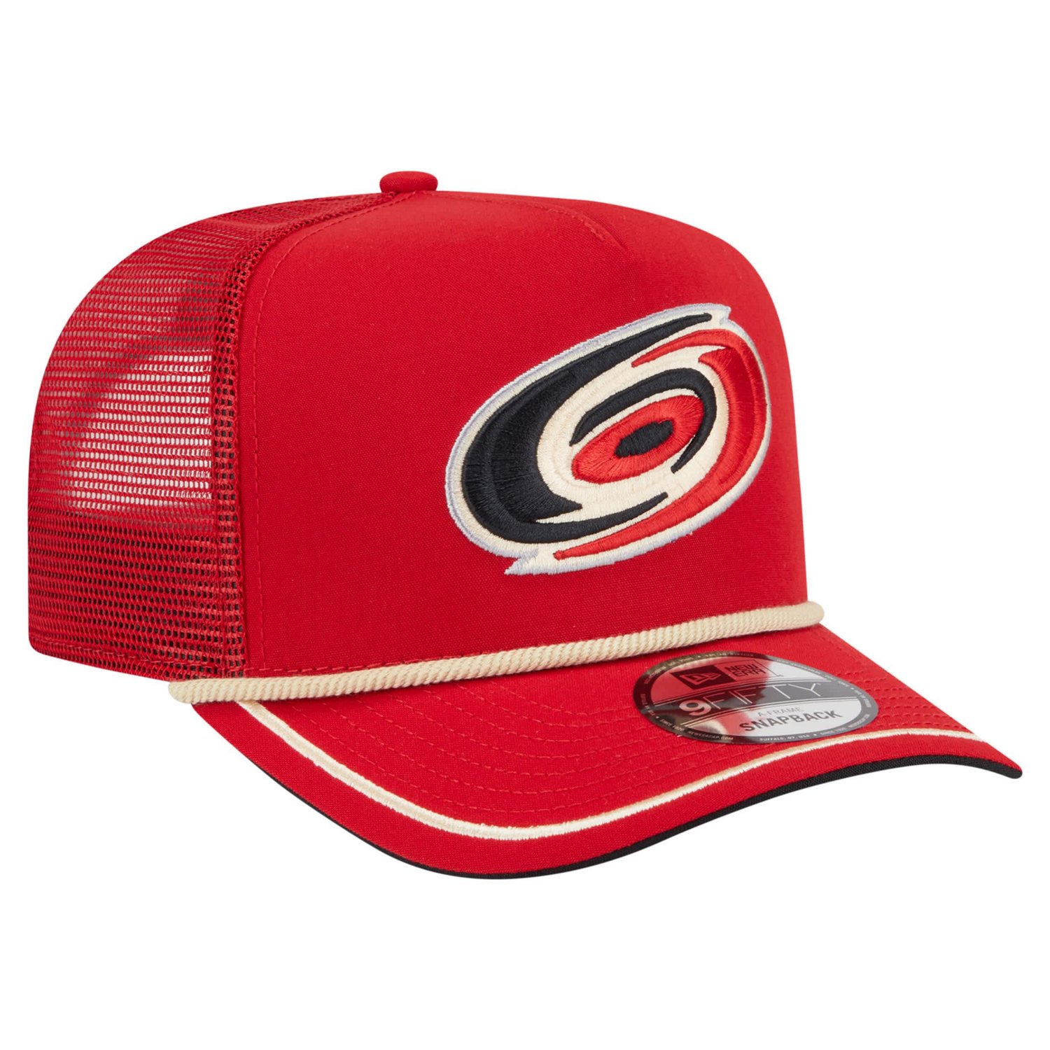 New Era Carolina Hurricanes Vintage Team Rope A-Frame 9FIFTY Snapback Hat - view number 3