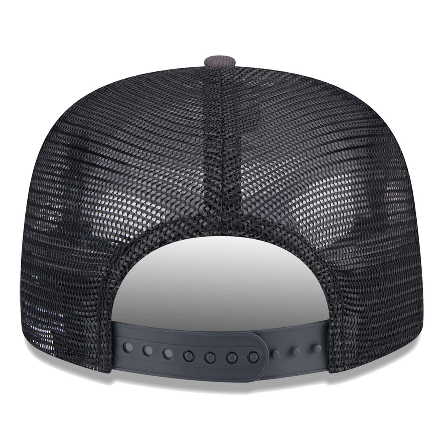 New Era Charcoal Brooklyn Nets Throwback Team Arch Golfer Snapback Hat                                                           - view number 4