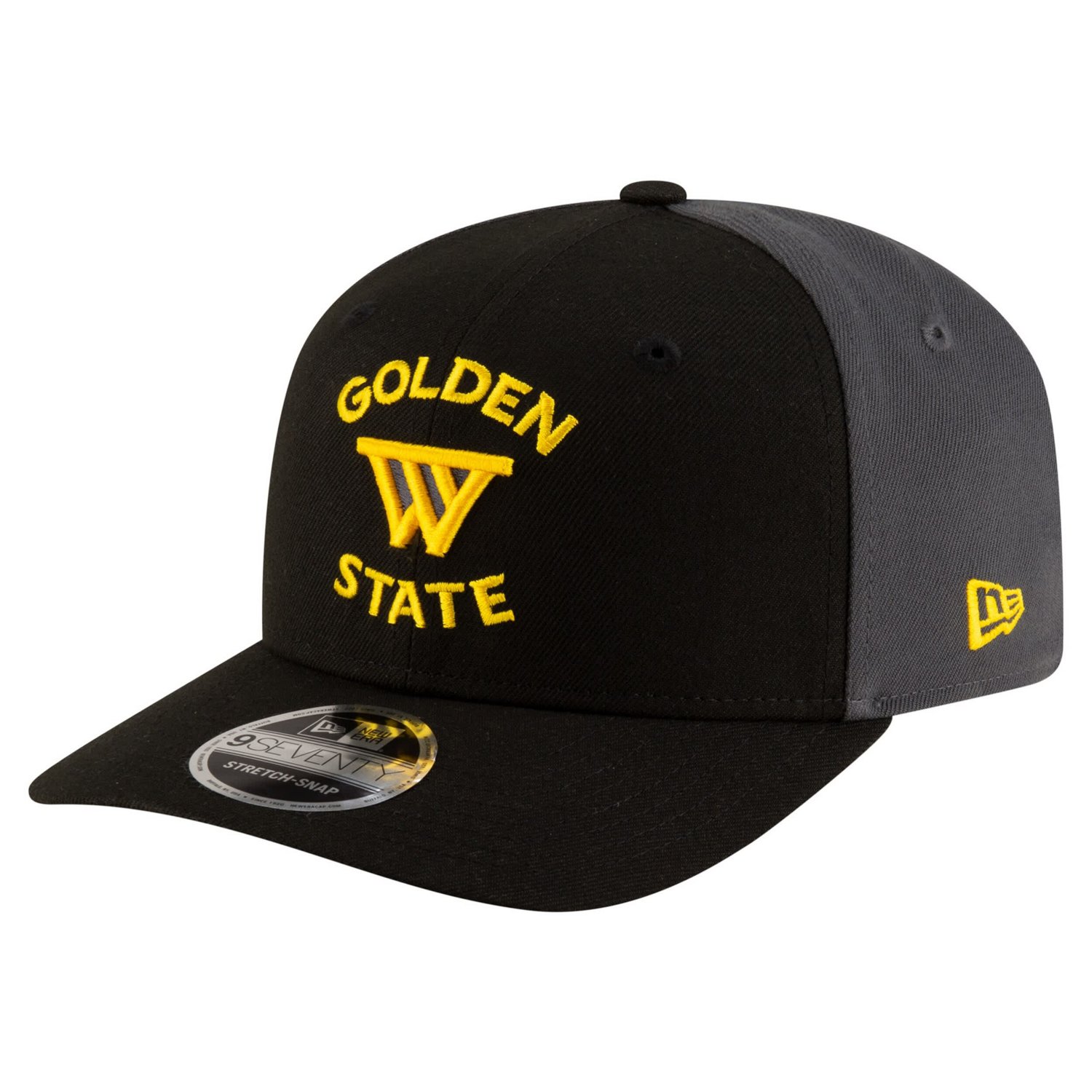 New Era Charcoal Golden State Warriors Statement Edition Jersey Hook 9SEVENTY Stretch-Snap Hat                                   - view number 3