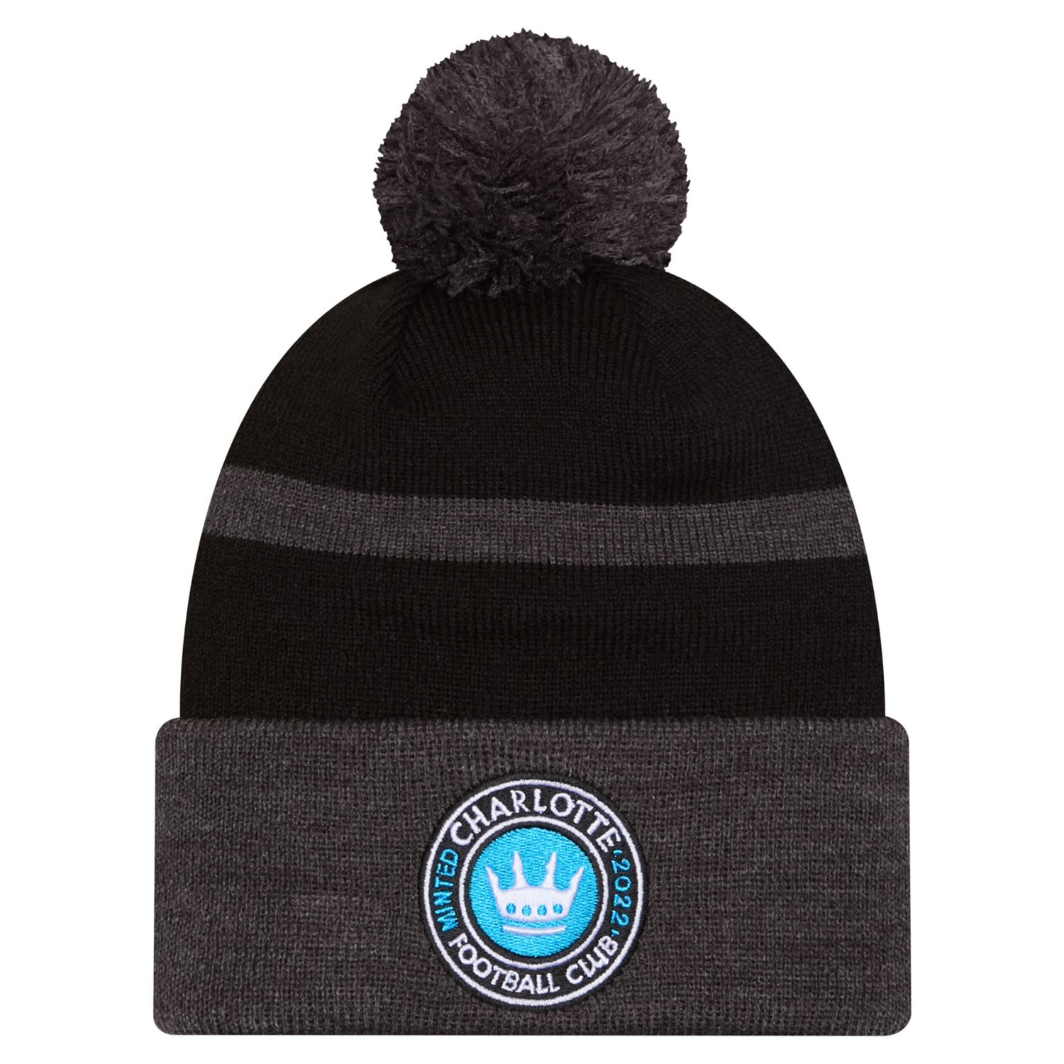 New Era Charlotte FC 2025 Kickoff Cuffed Knit Hat with Pom
