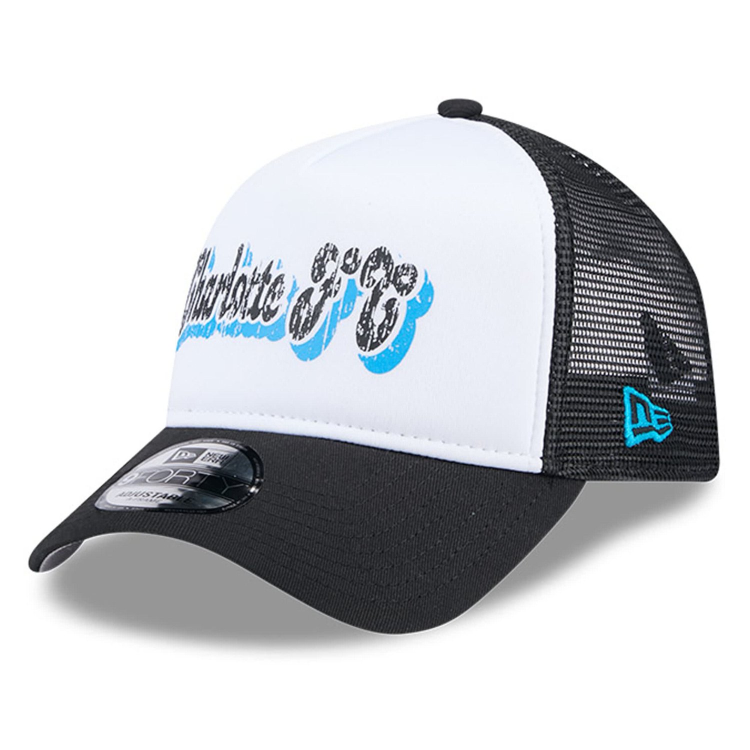 New Era Charlotte FC Throwback A-Frame Trucker 9FORTY Snapback Hat