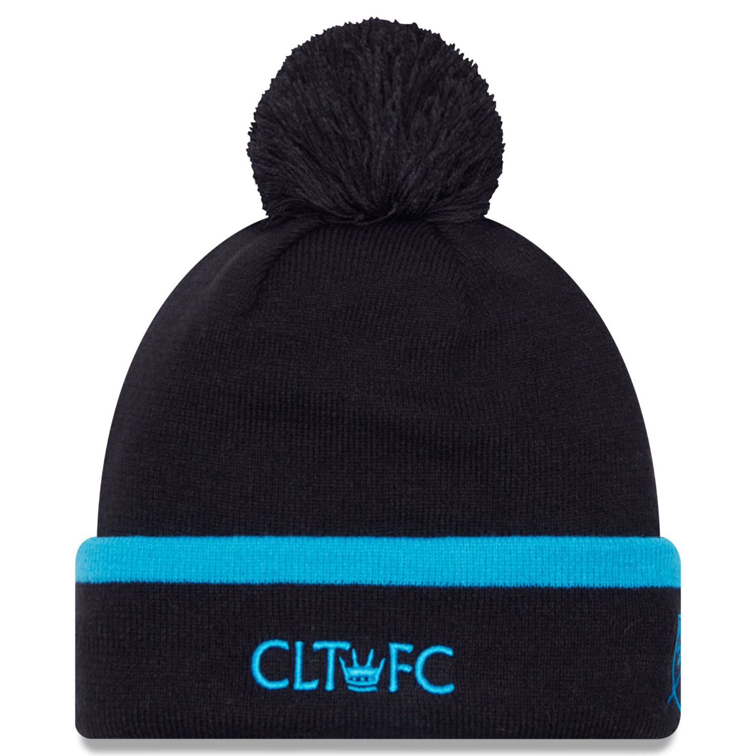 New Era Charlotte FC Wordmark Kick Off Cuffed Knit Hat with Pom - view number 2
