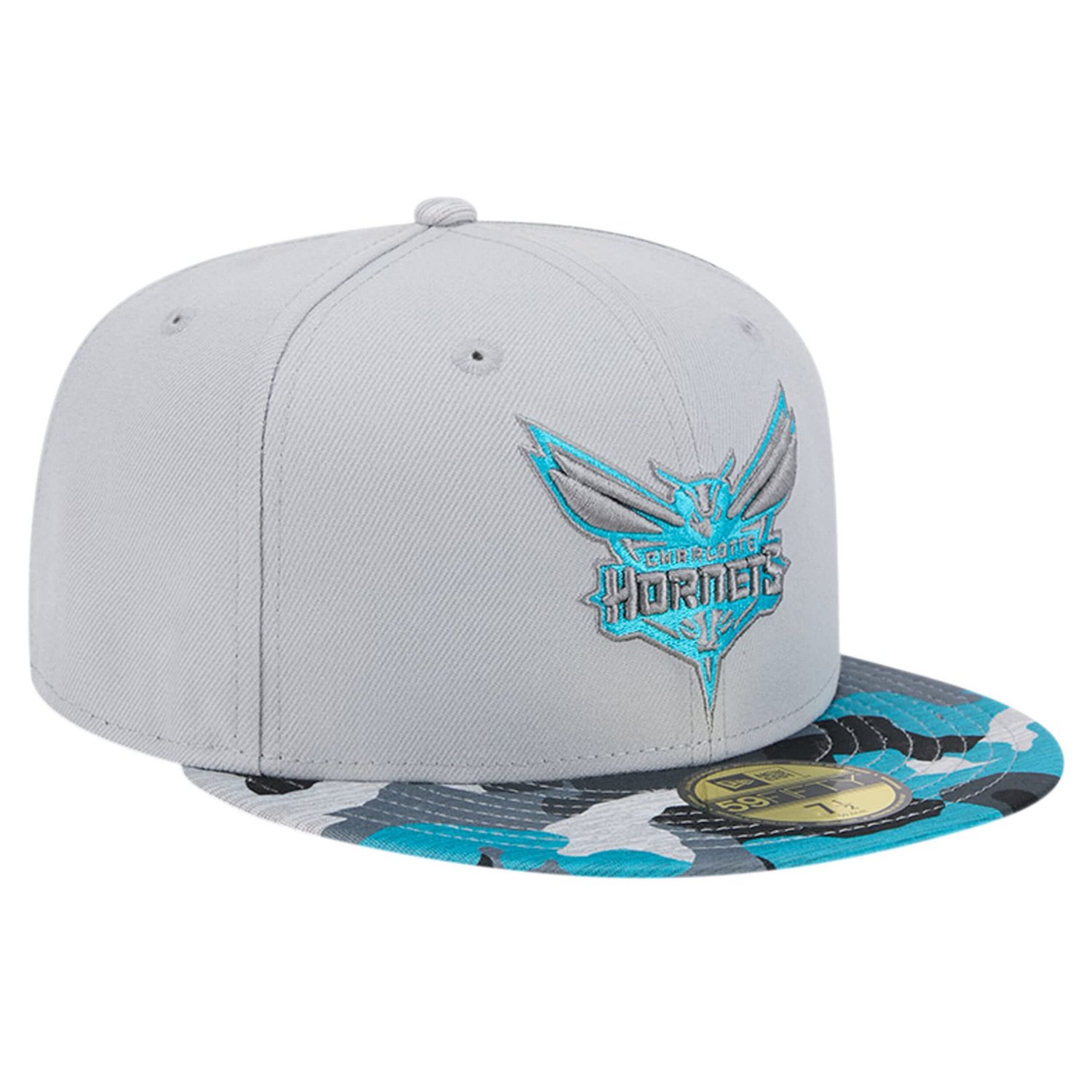 New Era Charlotte Hornets Active Color Camo Visor 59FIFTY Fitted Hat                                                             - view number 3