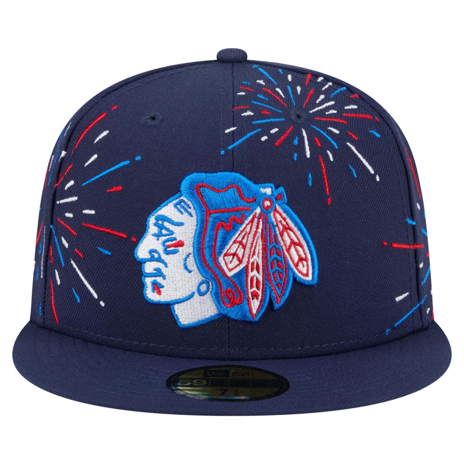 New Era Chicago Blackhawks Americana Fireworks 59FIFTY Fitted Hat - view number 2