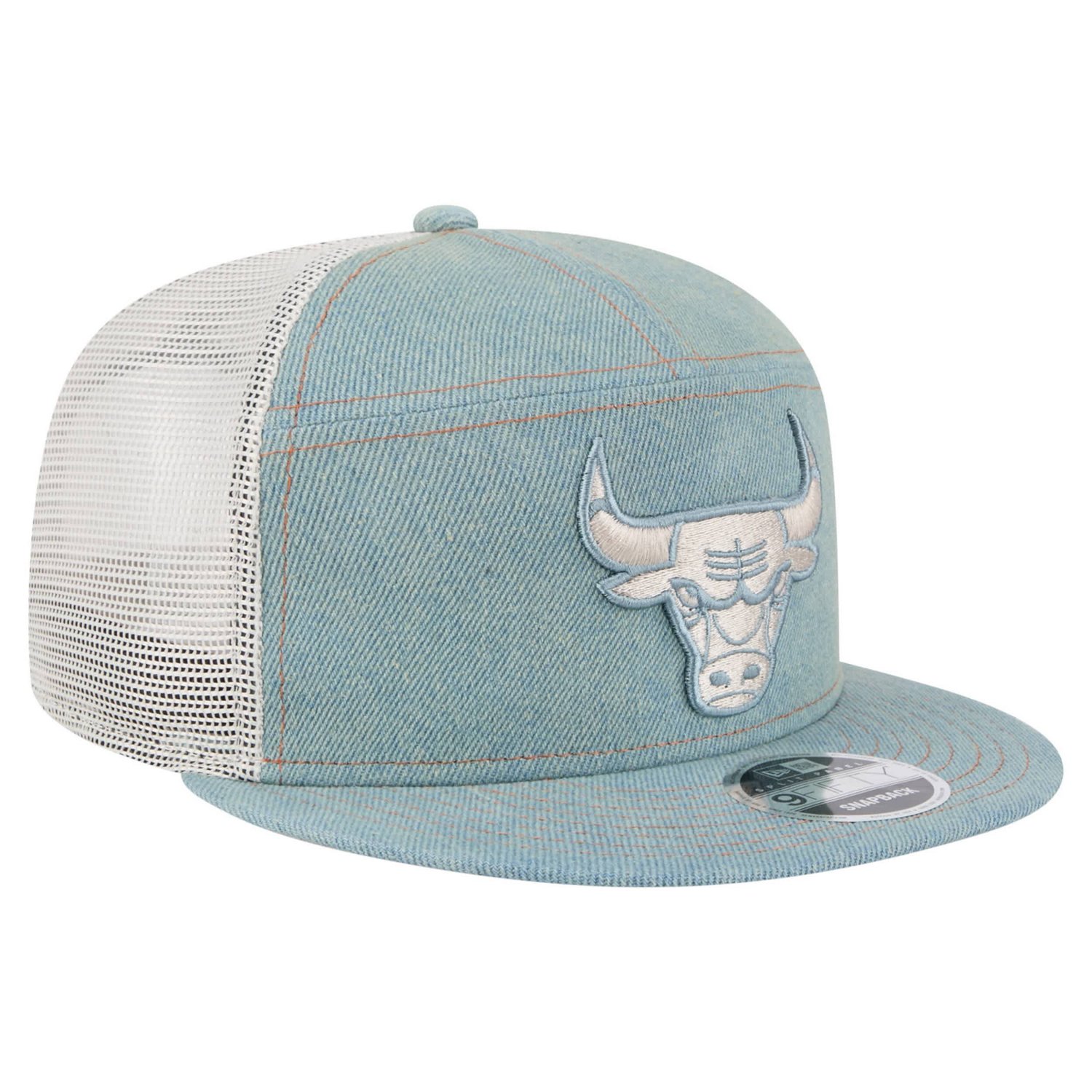 New Era Chicago Bulls Adventure Split Panel 9FIFTY Snapback Trucker Hat - view number 3