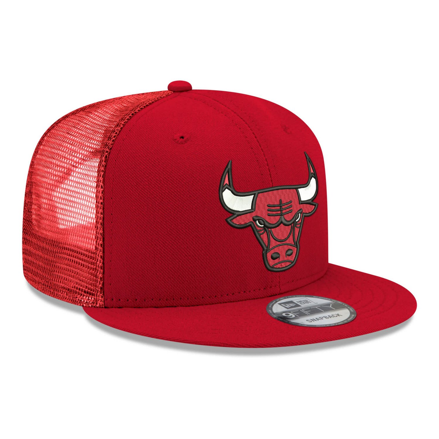 New Era Chicago Bulls Core Logo Meshback 9FIFTY Snapback Hat - view number 3