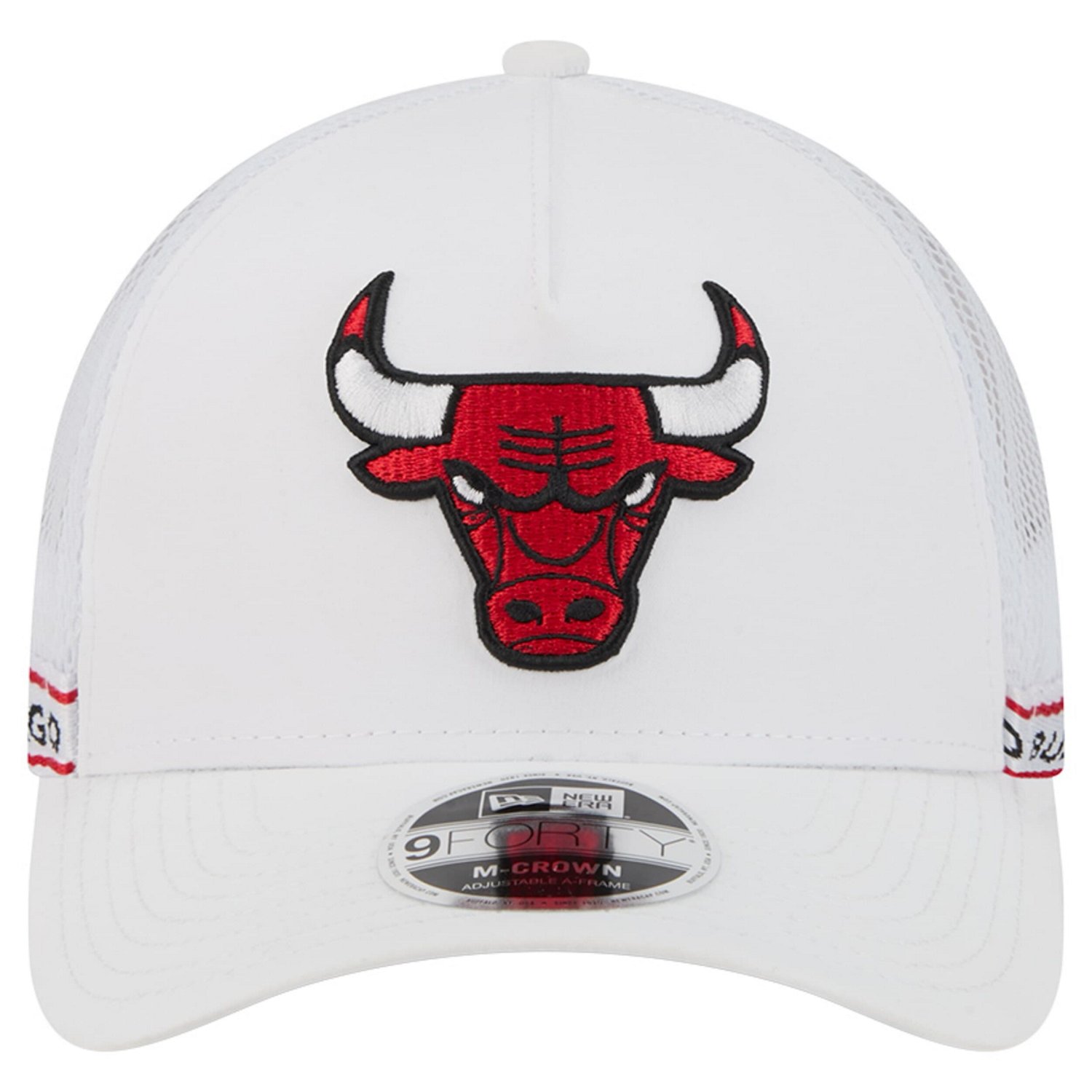 New Era Chicago Bulls Featherweight Team Tape 9FORTY M-Crown A-Frame Adjustable Hat - view number 2