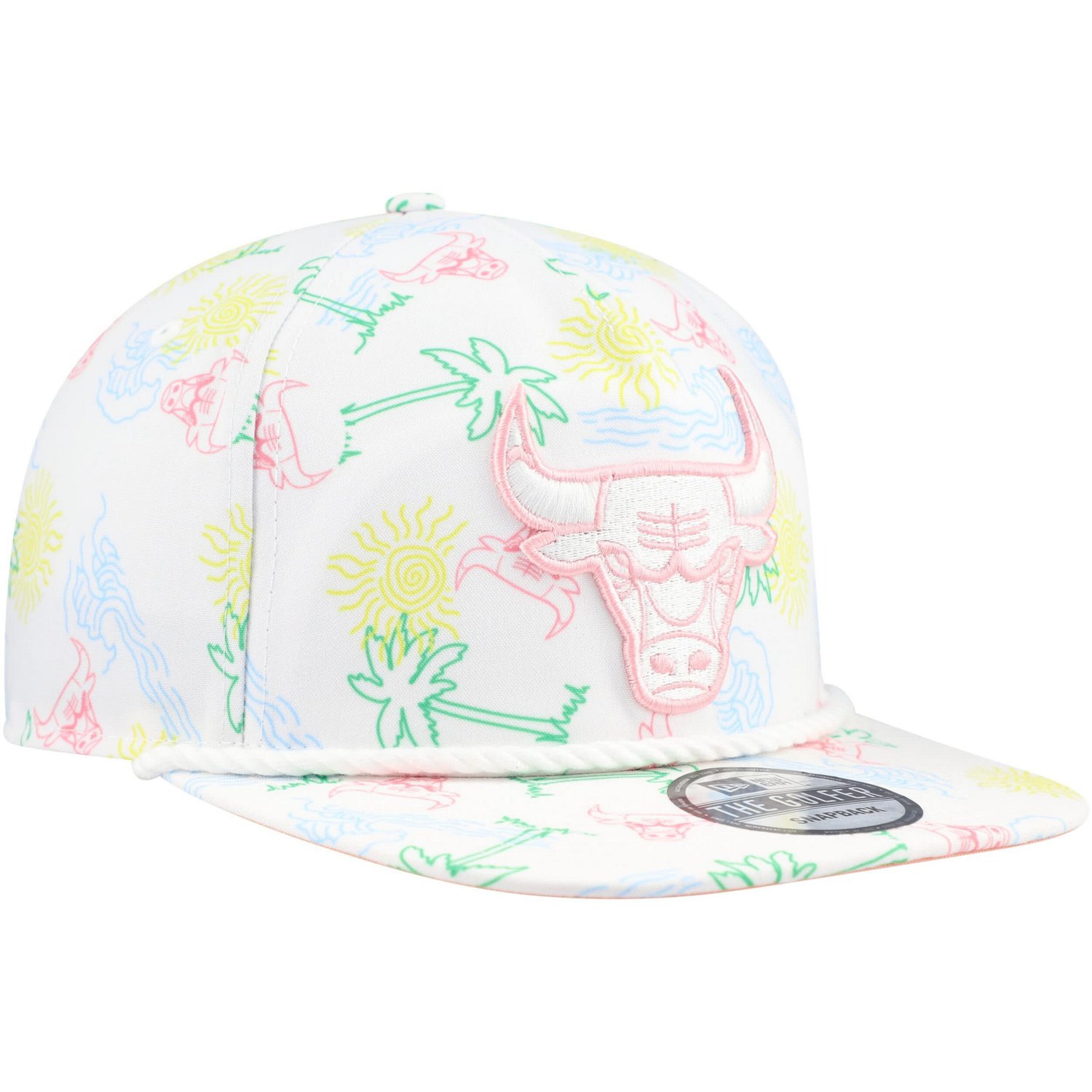 New Era Chicago Bulls Palm Trees and Waves Golfer Adjustable Hat