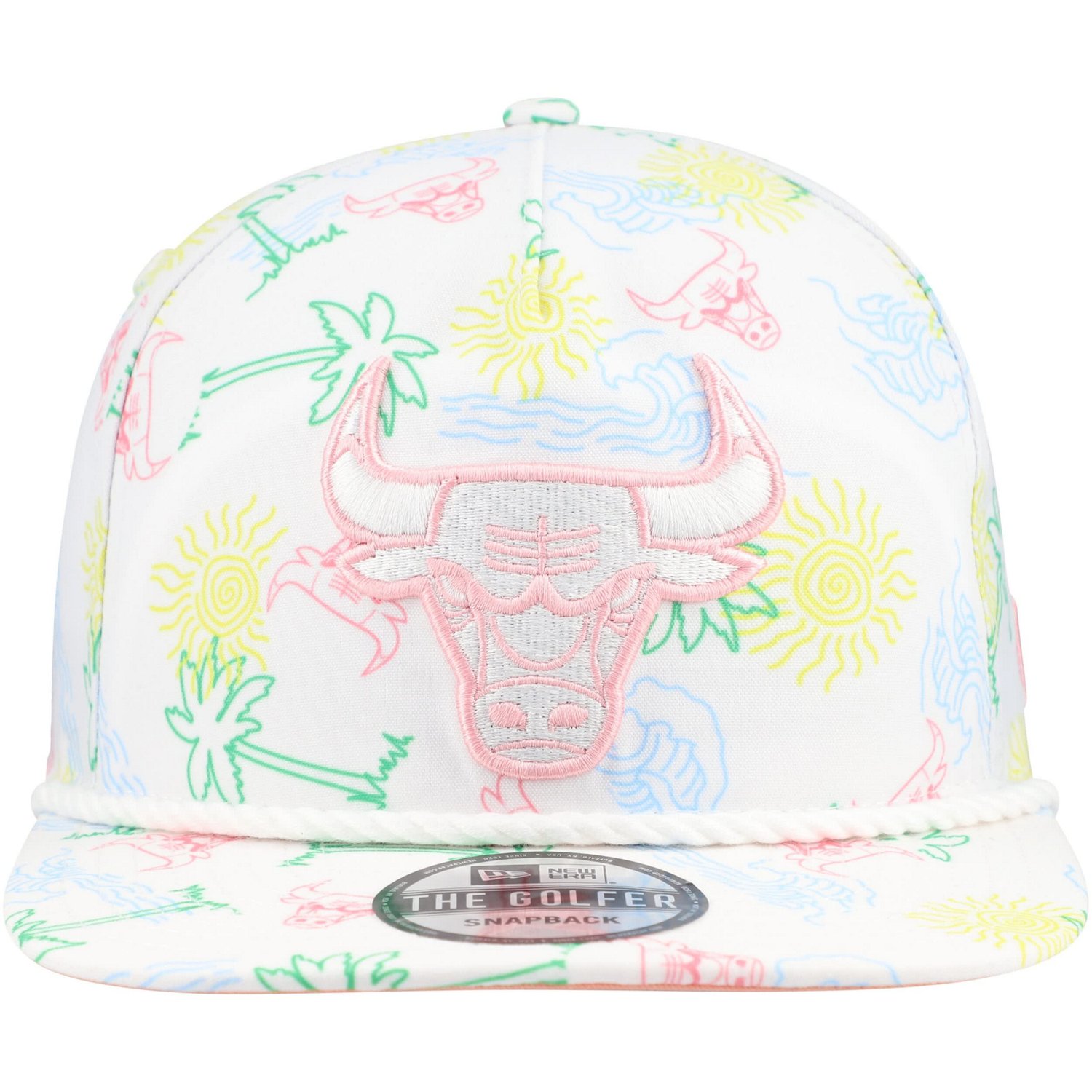 New Era Chicago Bulls Palm Trees and Waves Golfer Adjustable Hat