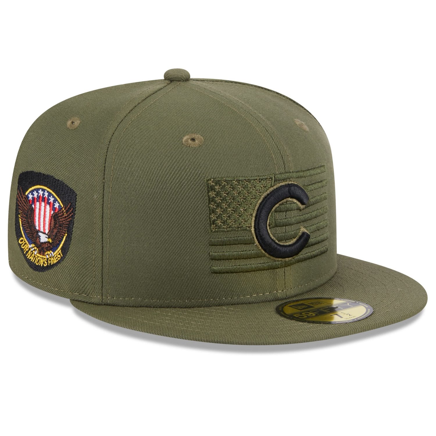 New Era Chicago Cubs 2023 Armed Forces Day On-Field 59FIFTY Fitted Hat                                                           - view number 1