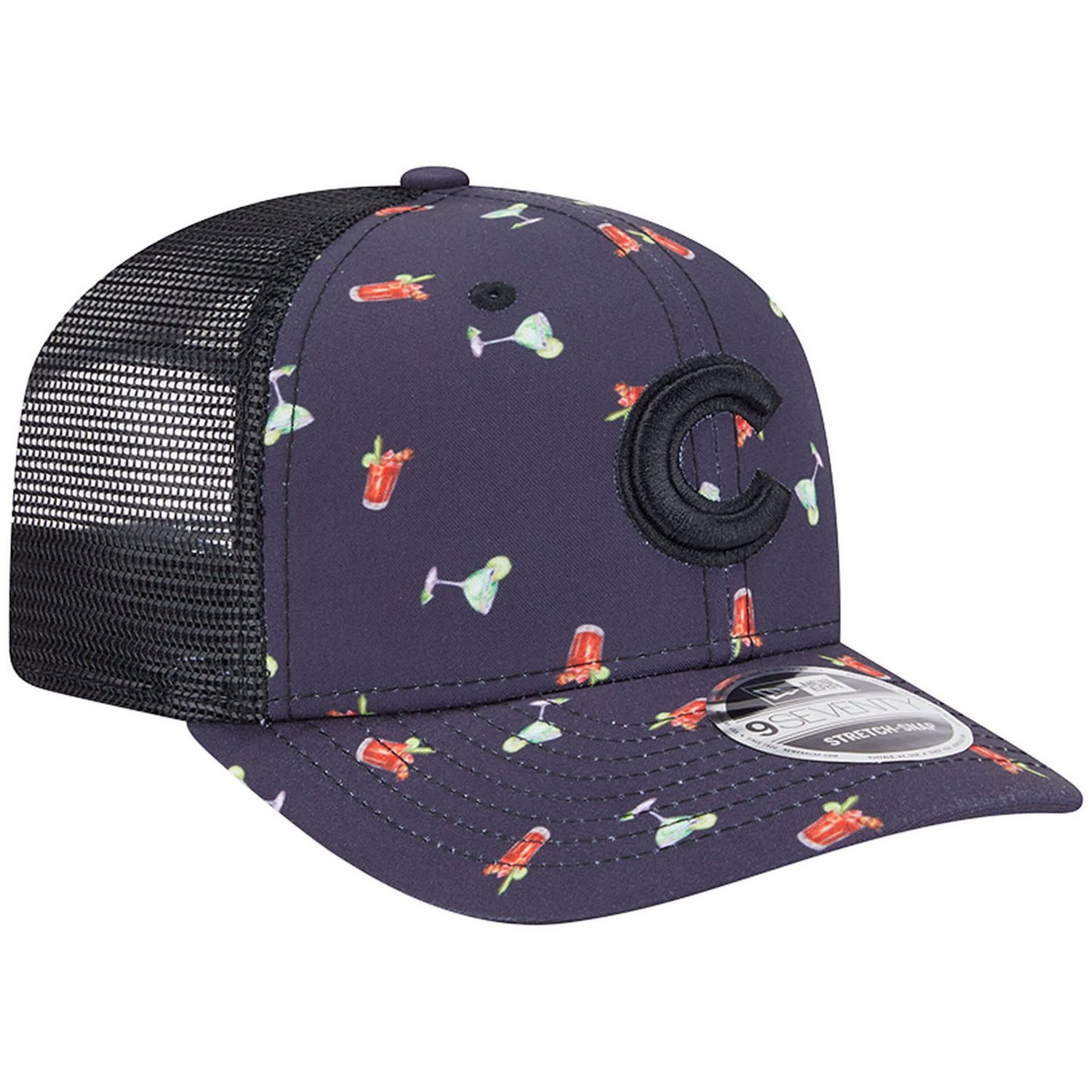 New Era Chicago Cubs Adventure Drinks Pattern 9SEVENTY Stretch-Snap Hat