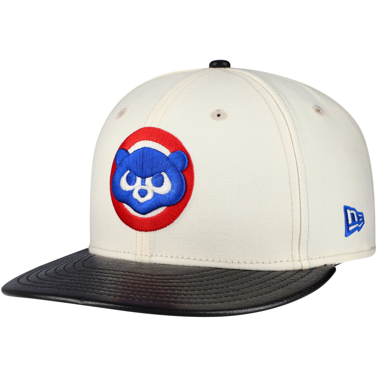 New Era Chicago Cubs Game Night Leather Visor 59FIFTY Fitted Hat                                                                 - view number 1