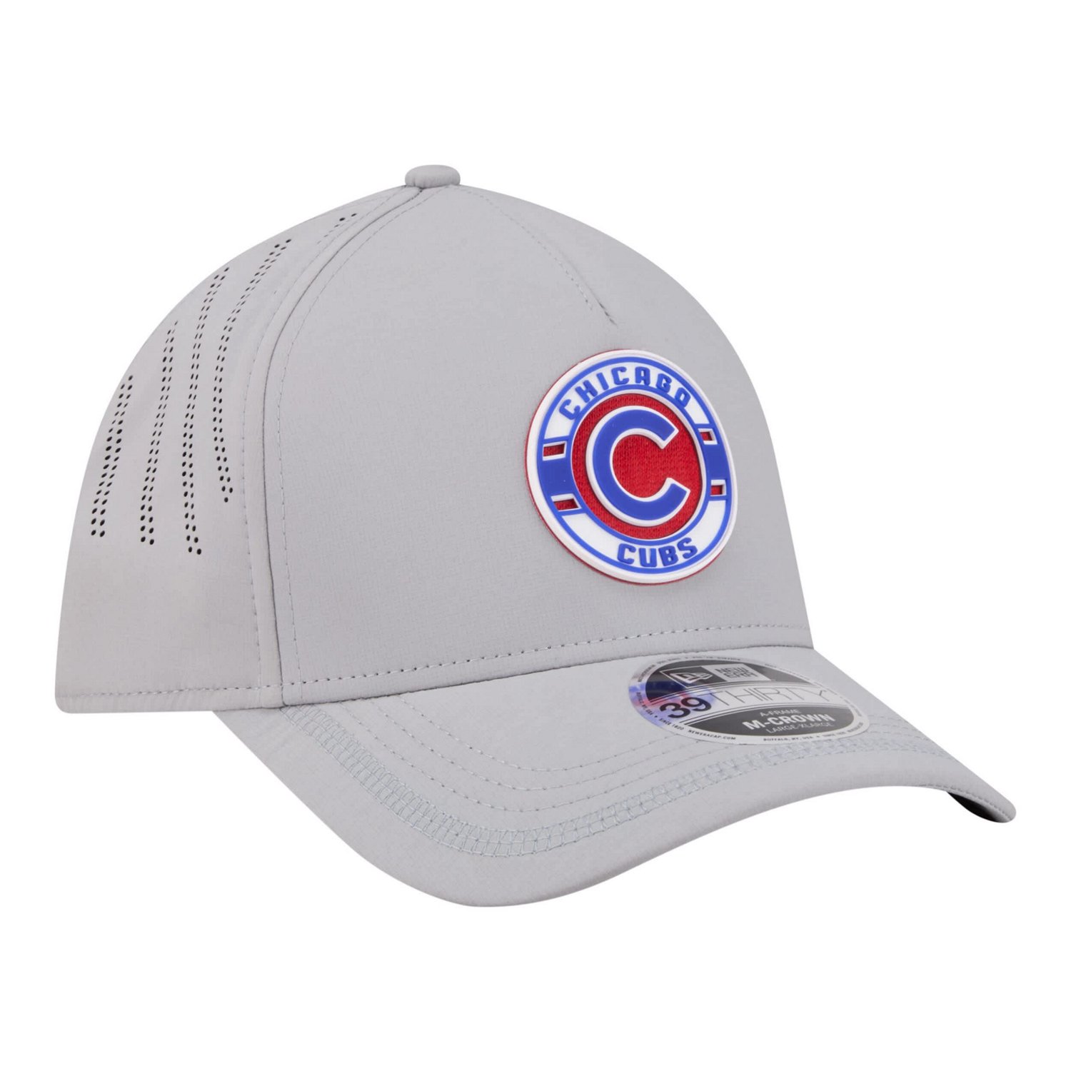 New Era Chicago Cubs Patch 39THIRTY A-Frame M-Crown Perforated Flex Hat - view number 3