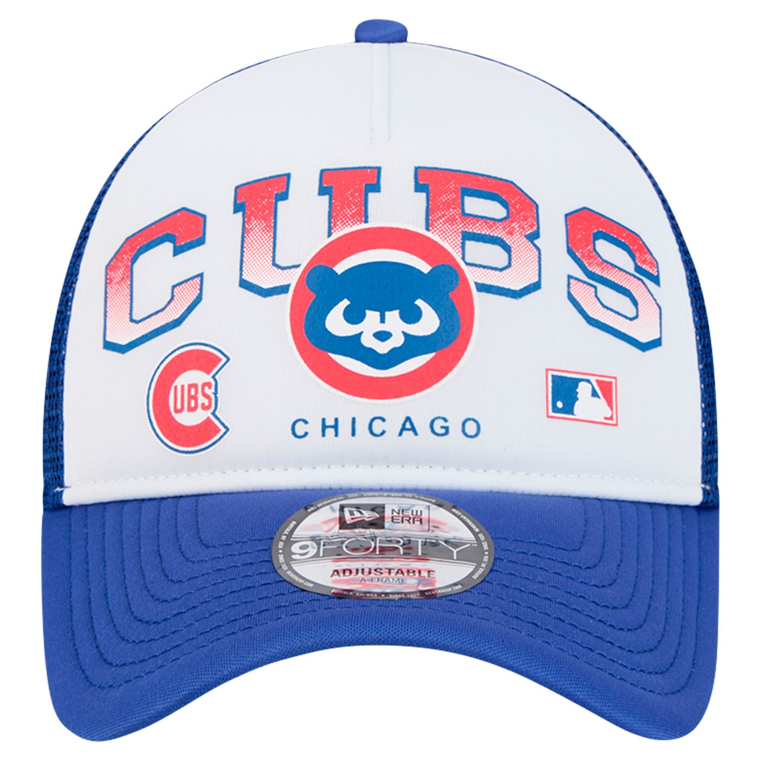 New Era Chicago Cubs Retro Wordmark 9FORTY A-Frame Trucker Adjustable Hat - view number 2
