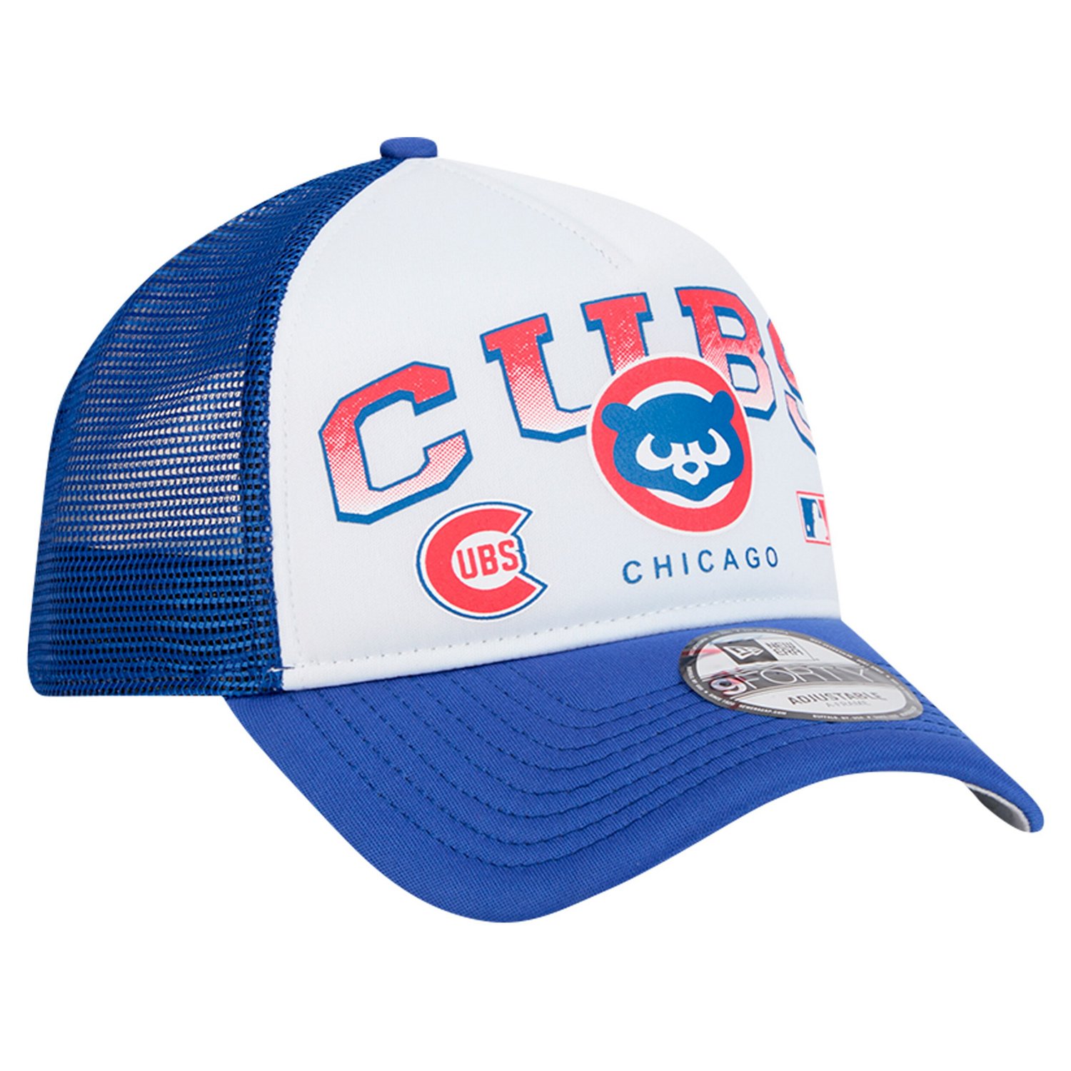 New Era Chicago Cubs Retro Wordmark 9FORTY A-Frame Trucker Adjustable Hat - view number 3