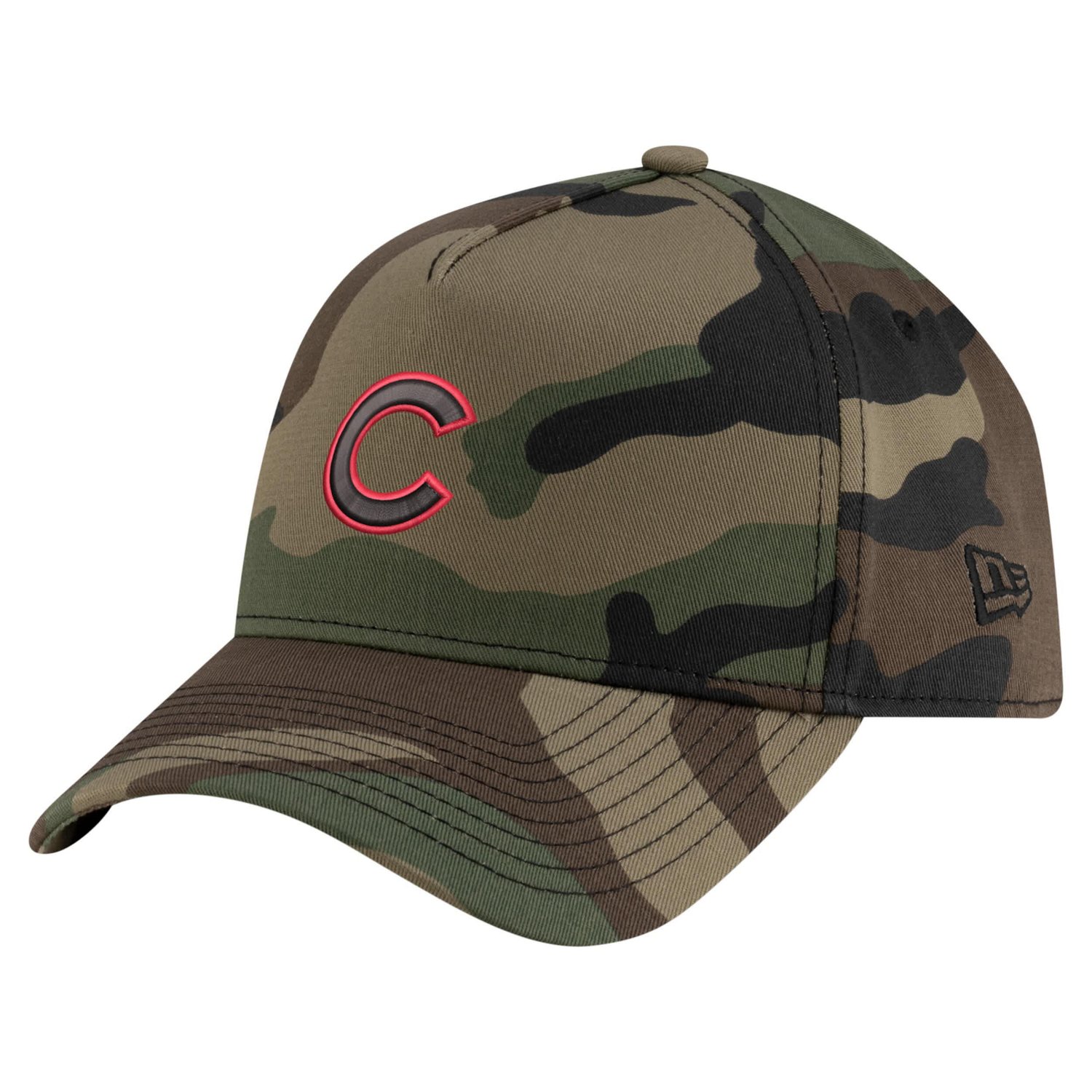 New Era Chicago Cubs Woodland Team Pop 9FORTY A-Frame Adjustable Hat