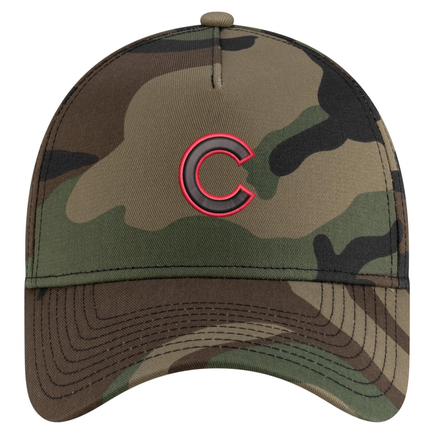 New Era Chicago Cubs Woodland Team Pop 9FORTY A-Frame Adjustable Hat