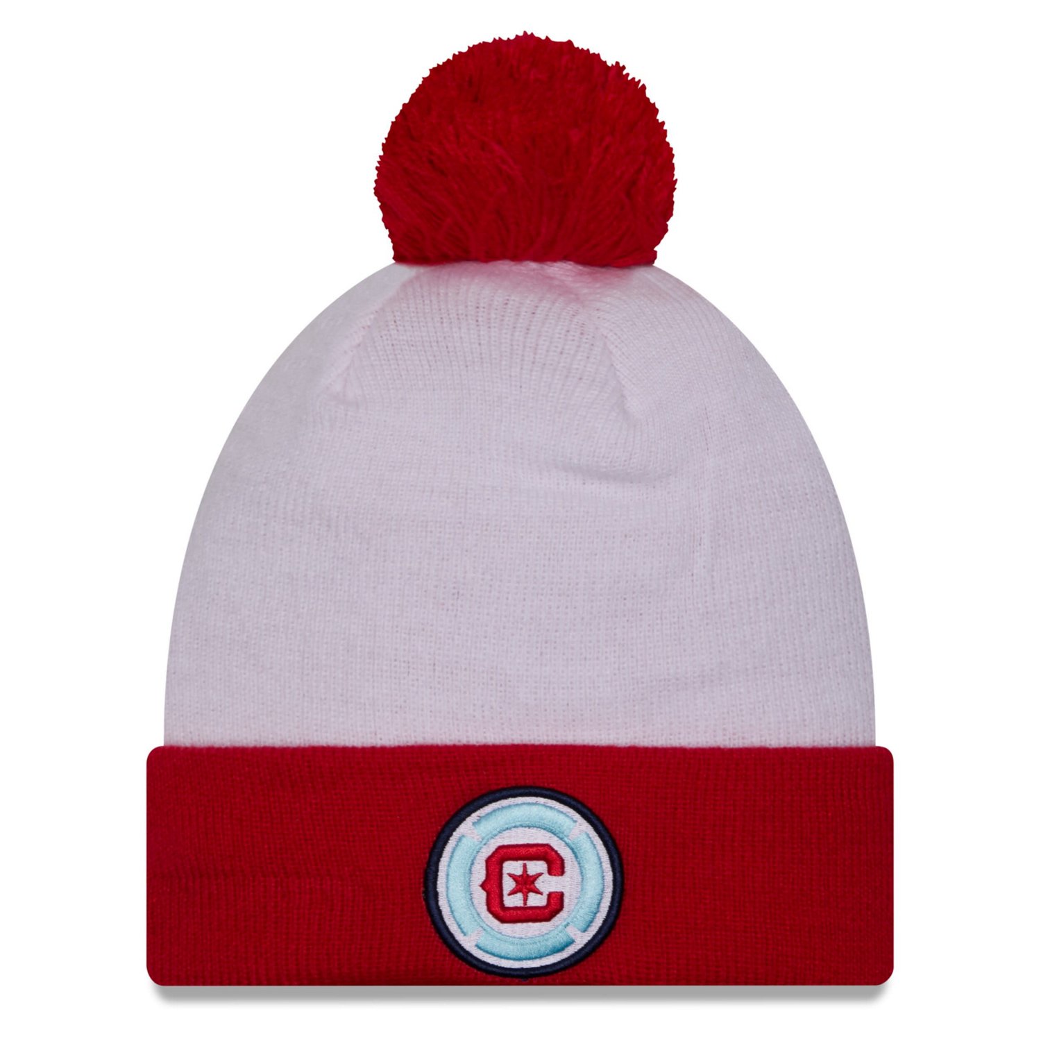 New Era Chicago Fire Jersey Hook Cuff Knit Hat with Pom