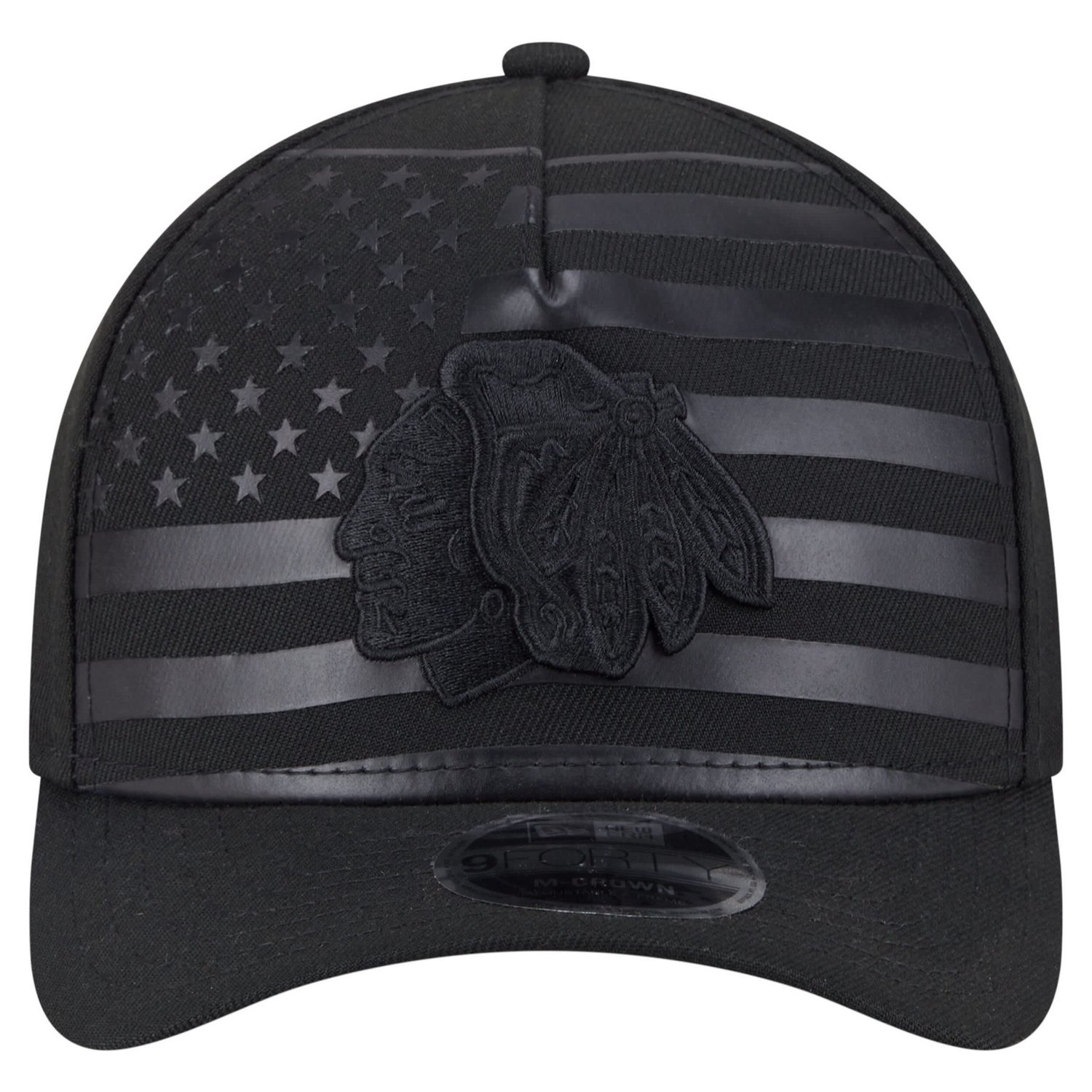 New Era Chicago hawks Game Day Stealth Flag 9FORTY A-Frame Adjustable Hat - view number 2